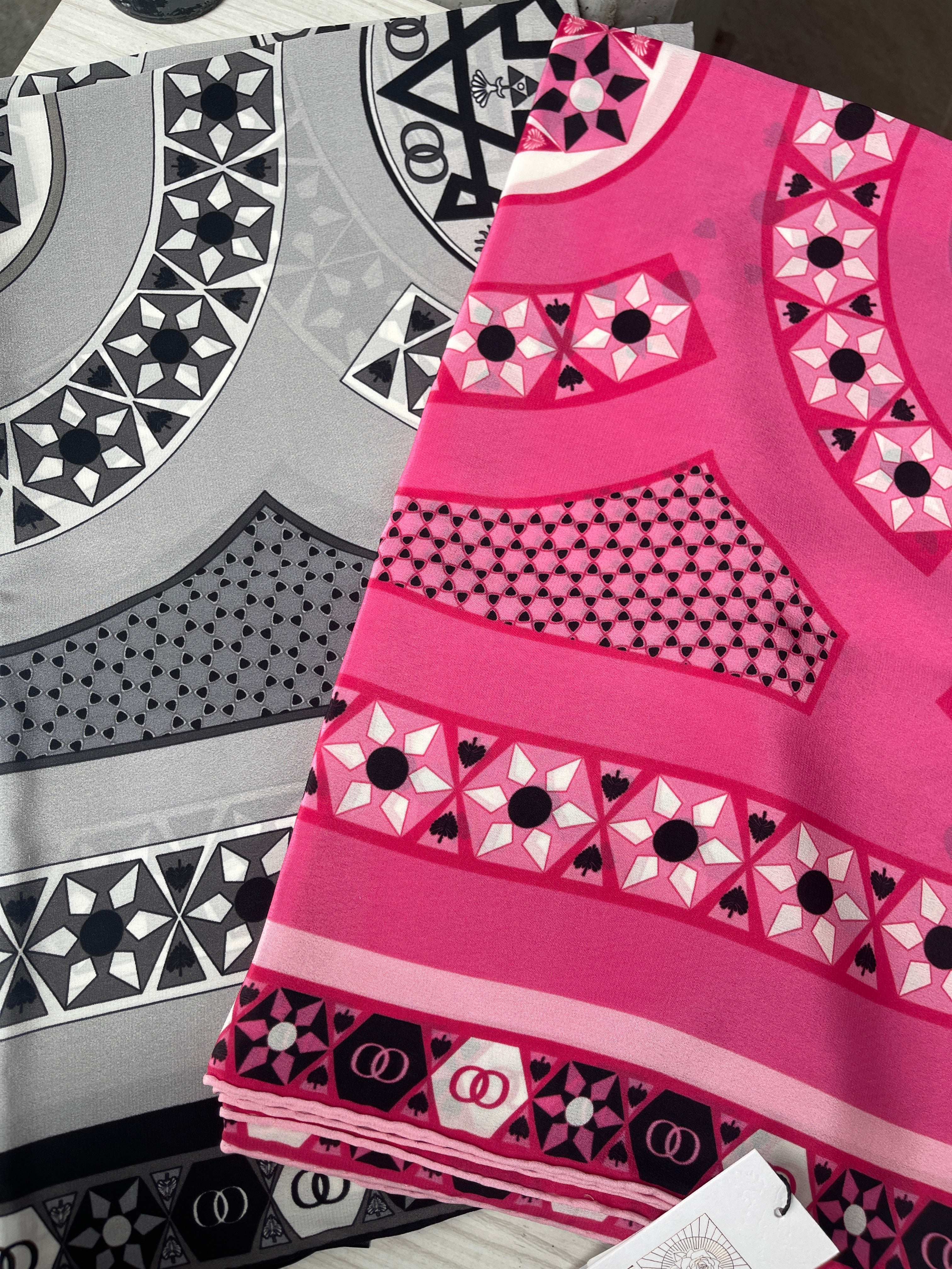 Imannoor Labirent Krep Ipek Schal