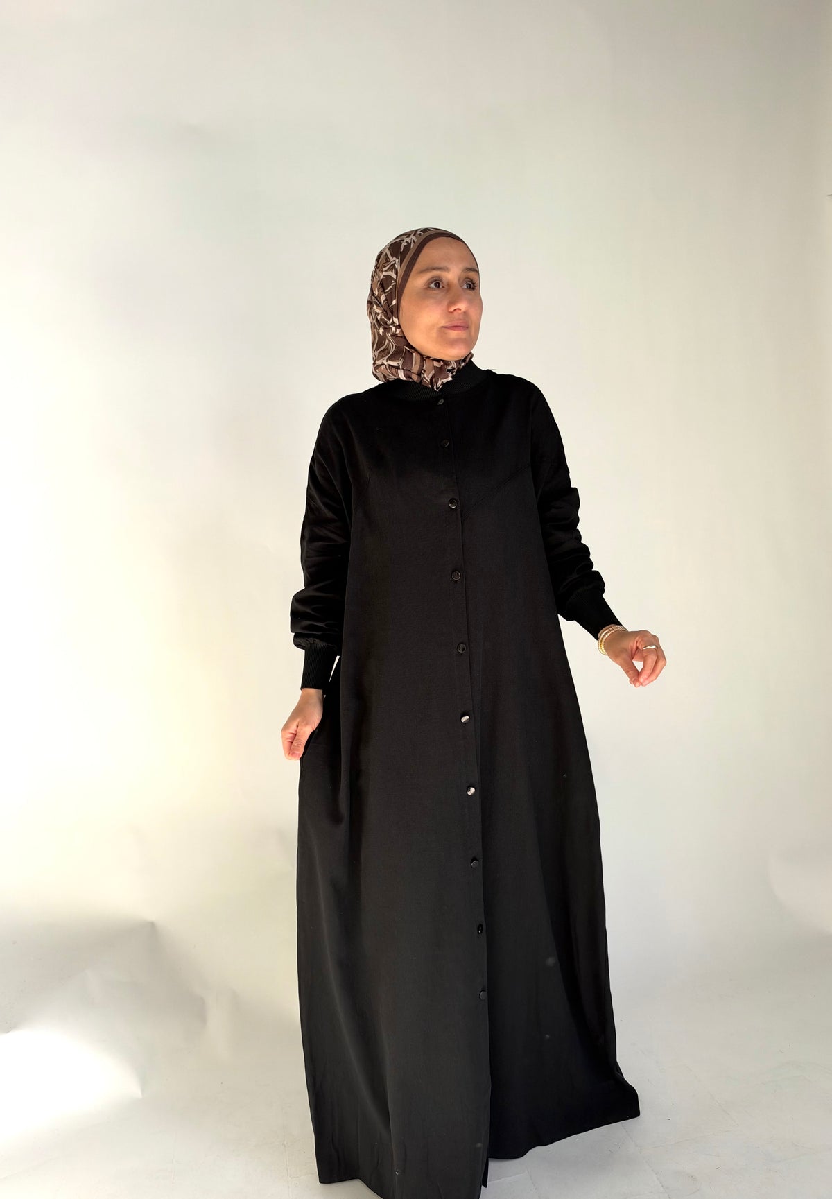 Leinenkleid mit Knopfleiste
