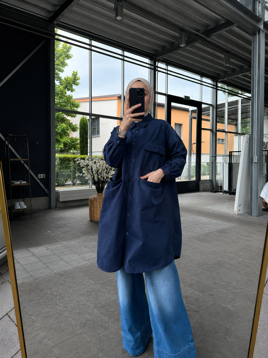Bluse Venezia mit Tasche