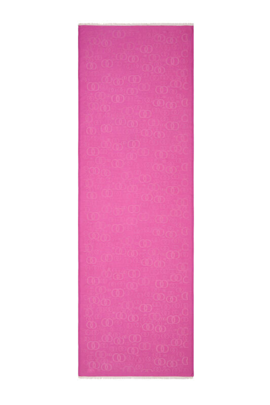 Noor Silk Jacquard Shawl Pink