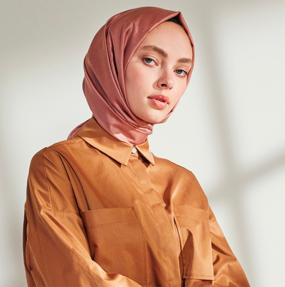 Ipekevi Seidenschal in Kupfer