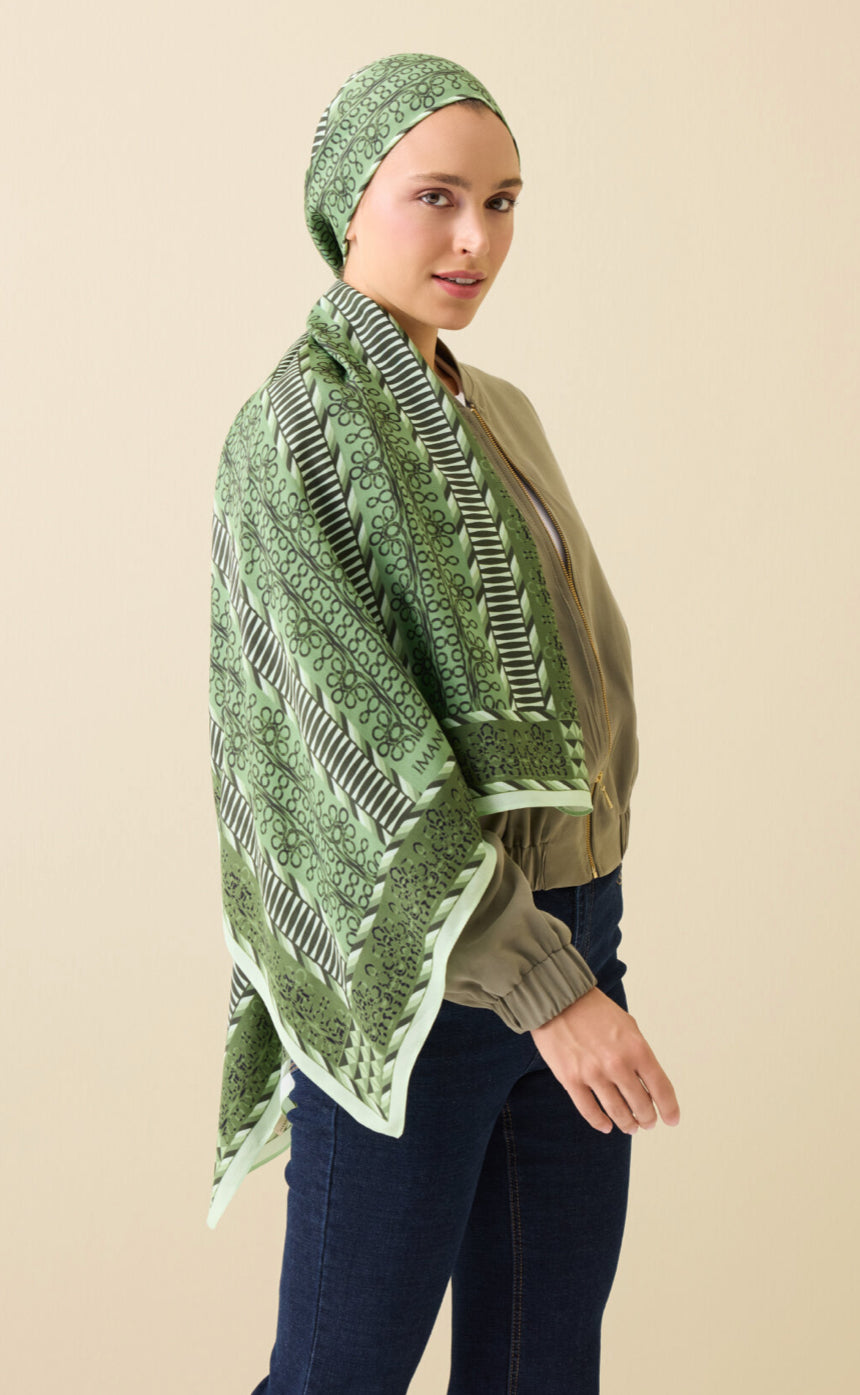 Imannoor Sırma Floş Viskose Schal