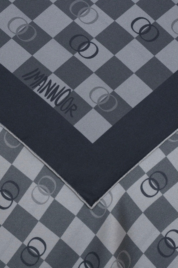 İmannoor Dama Logo Silk Scarf in Schwarz