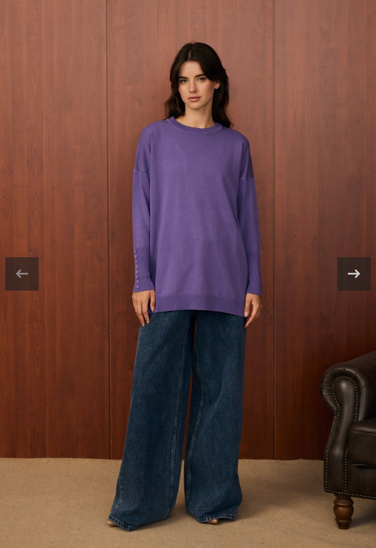 Basic Stricktunika mit Knöpfen