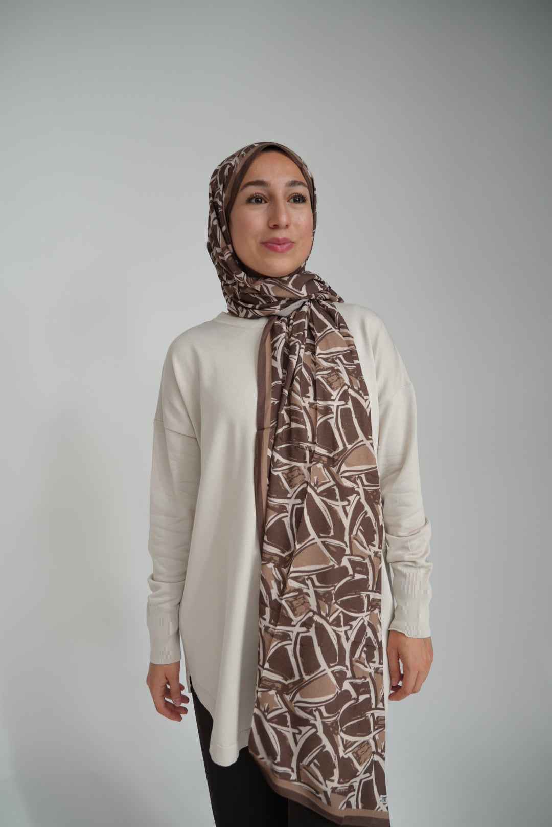 Printed Flos Viskose Schal