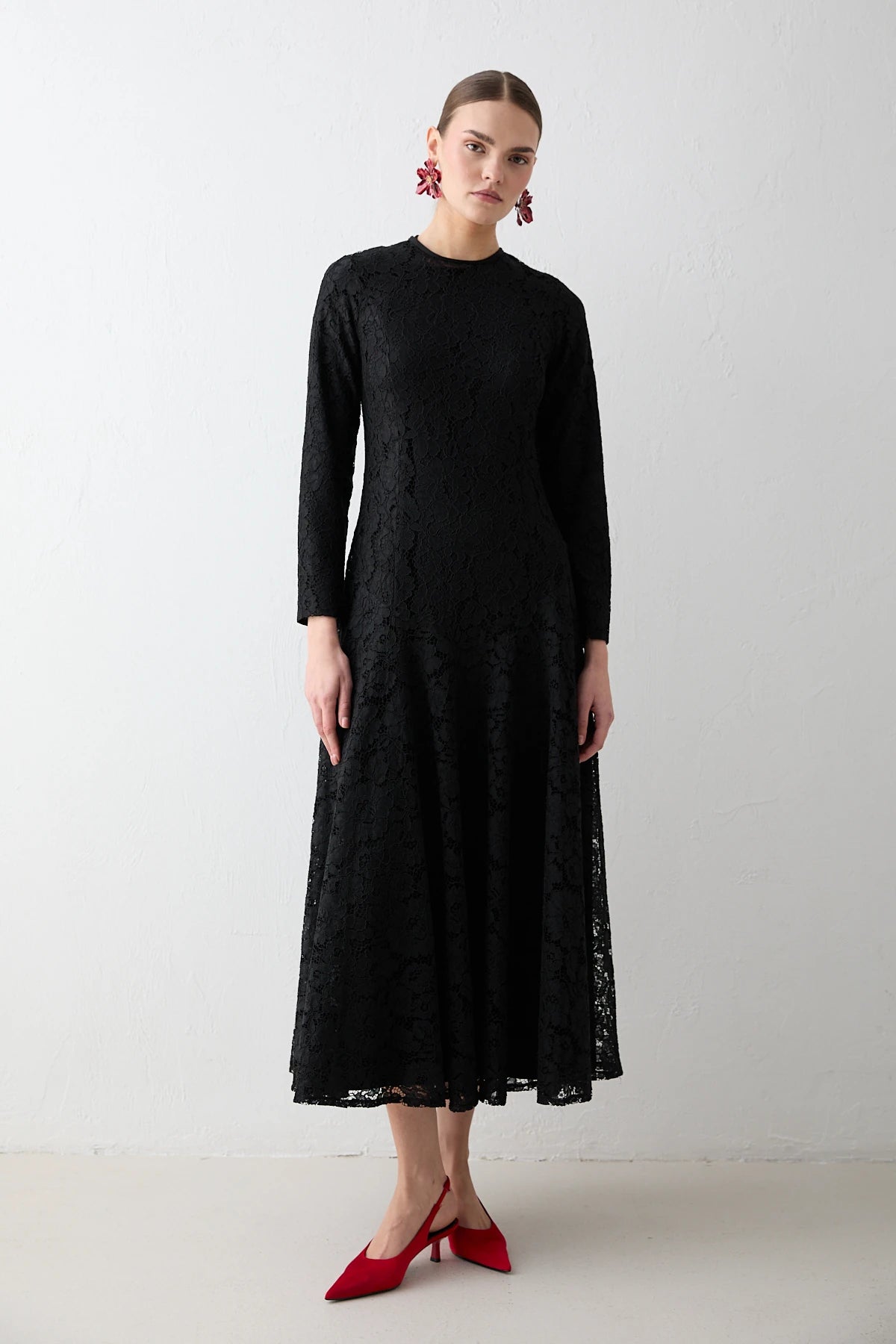 Spitzenkleid in Schwarz