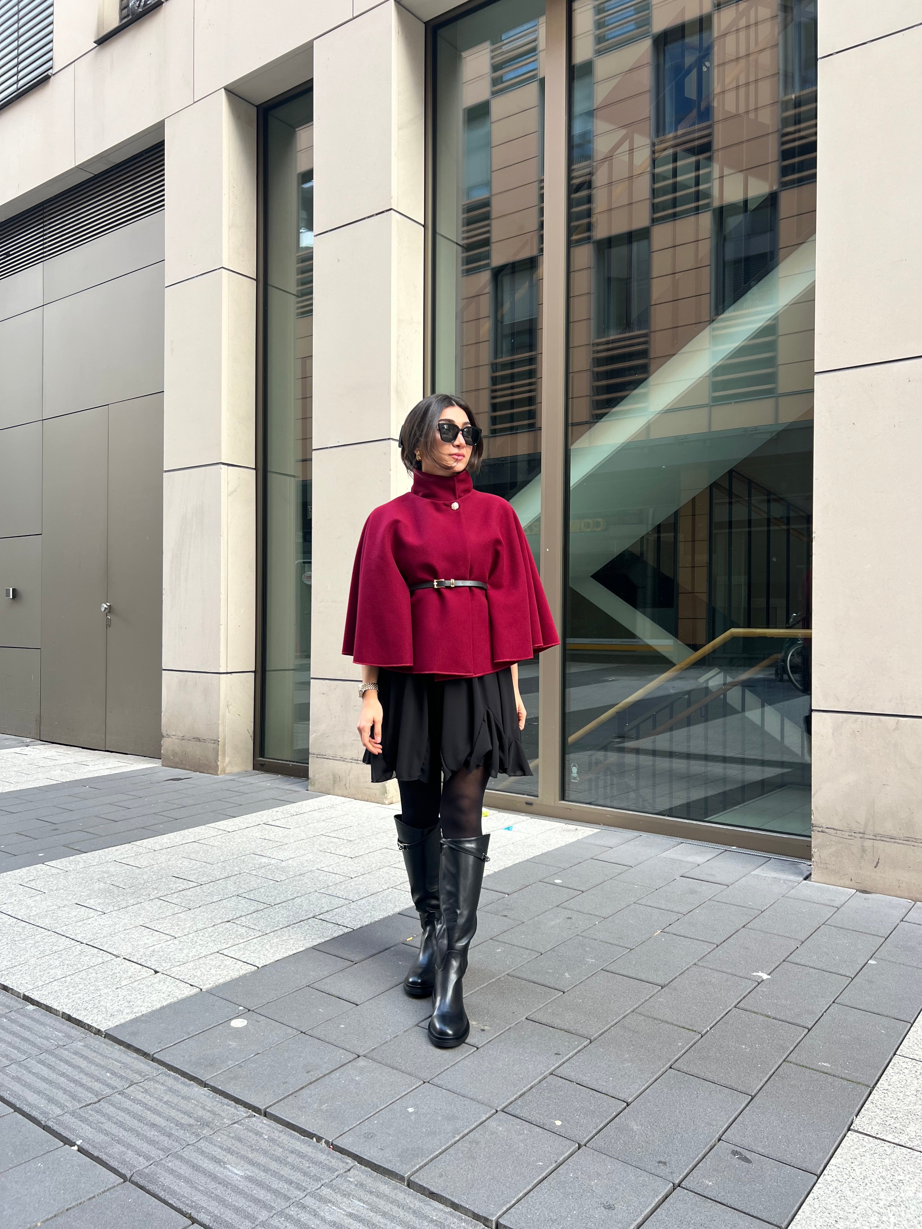 Poncho Coco mit Gürtel