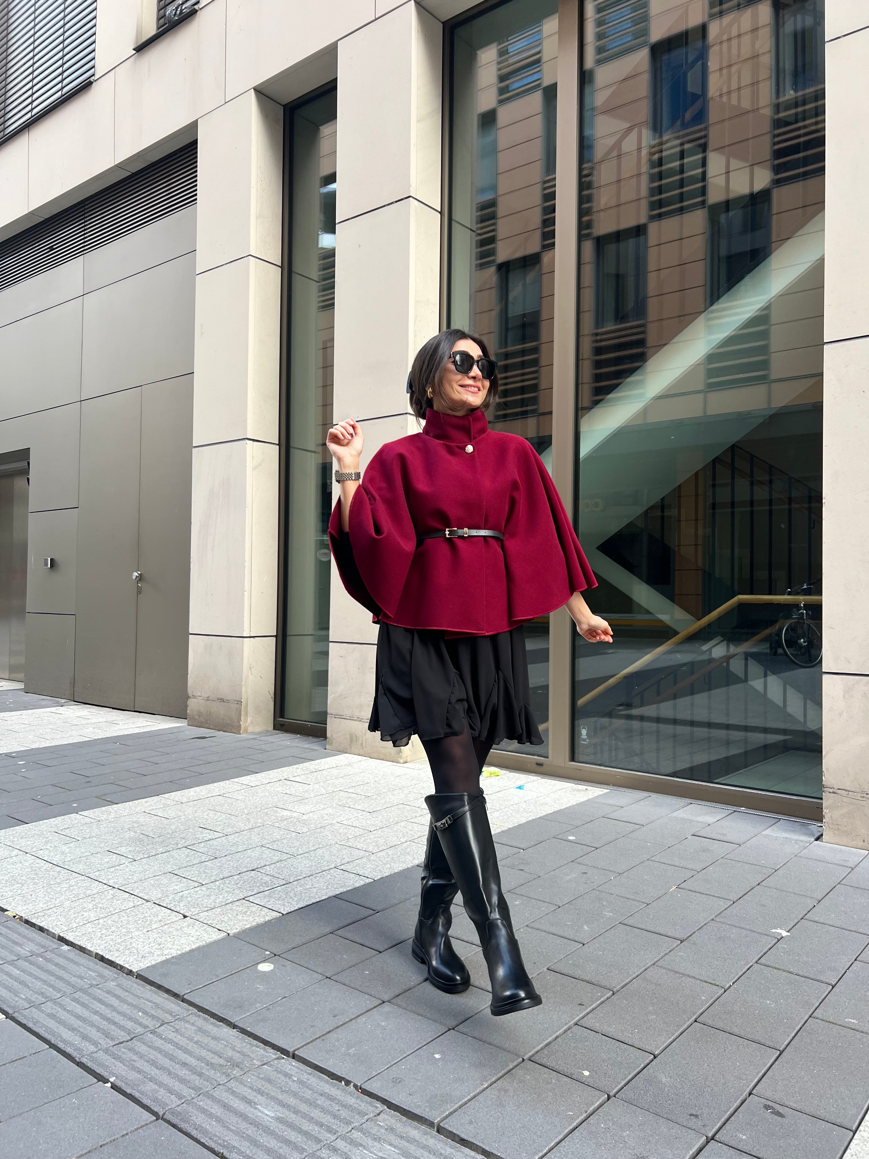 Poncho Coco mit Gürtel