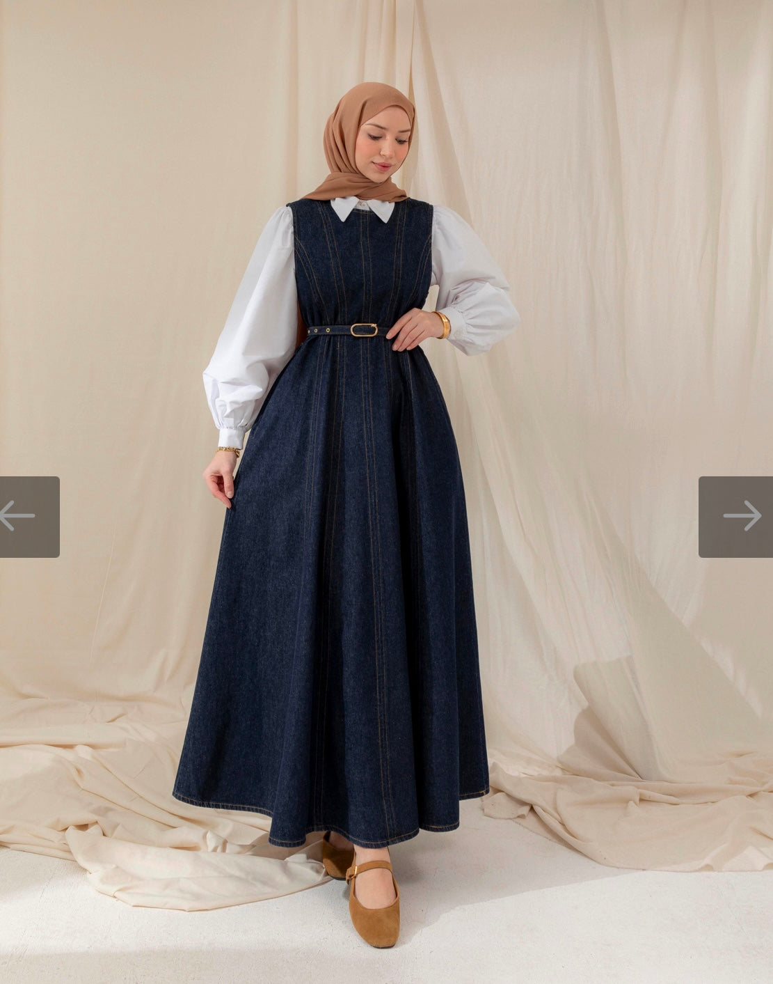 Denim ärmelloses Kleid