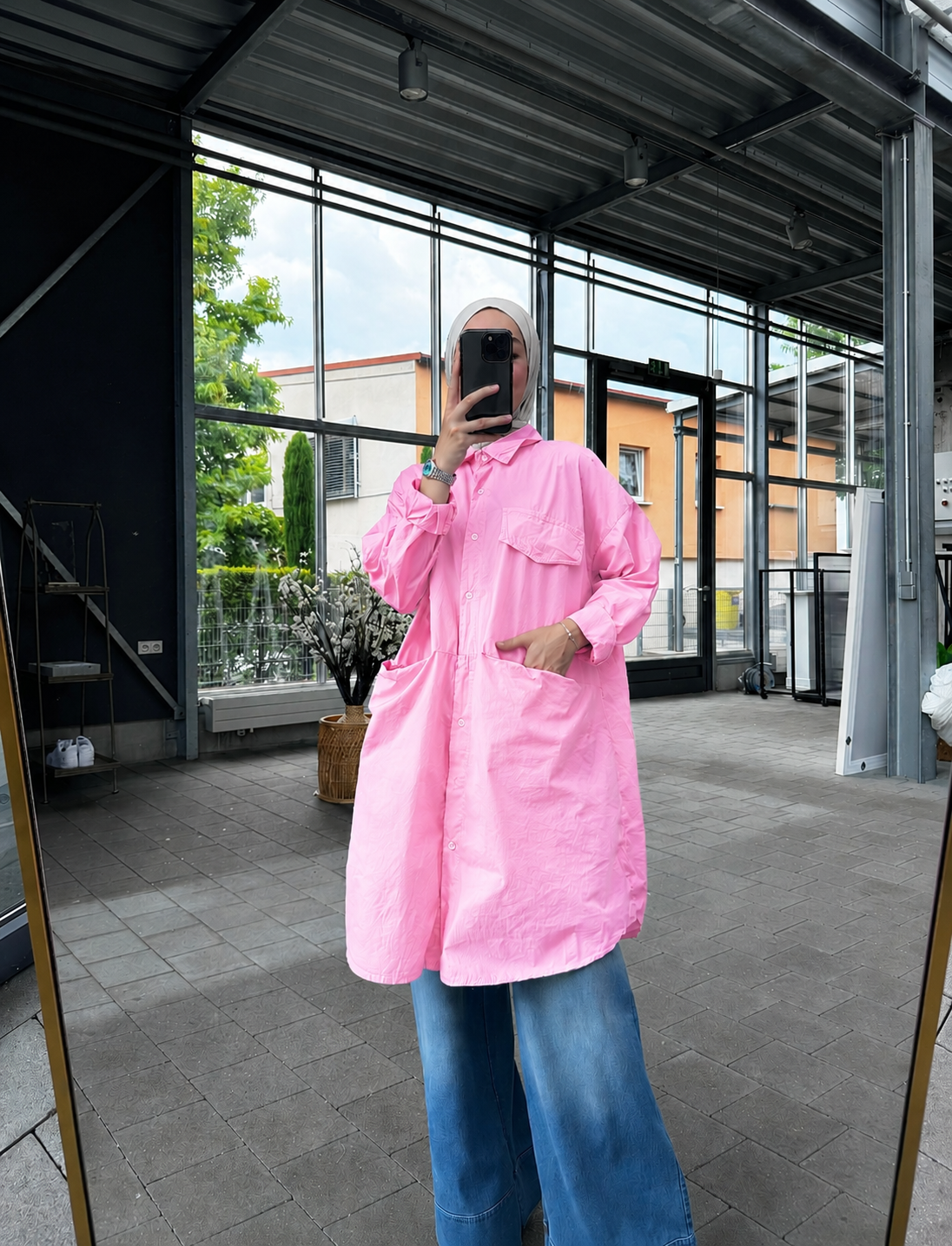 Bluse Venezia mit Tasche