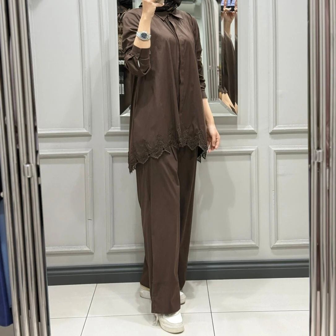 Almarwah Spitzendetail Zweiteiler