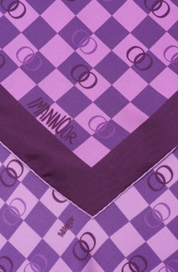 İmannoor Dama Logo Silk Scarf in Lila