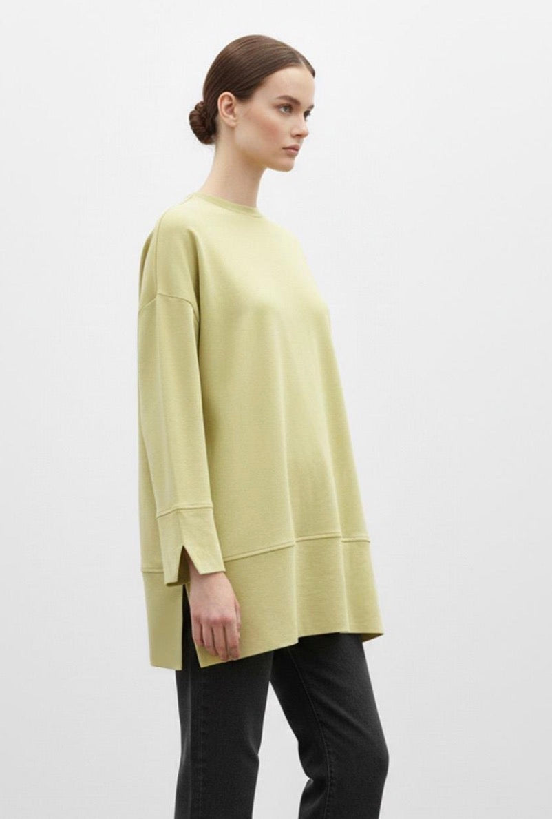 Basic Tunika mit Rundhalsausschnitt