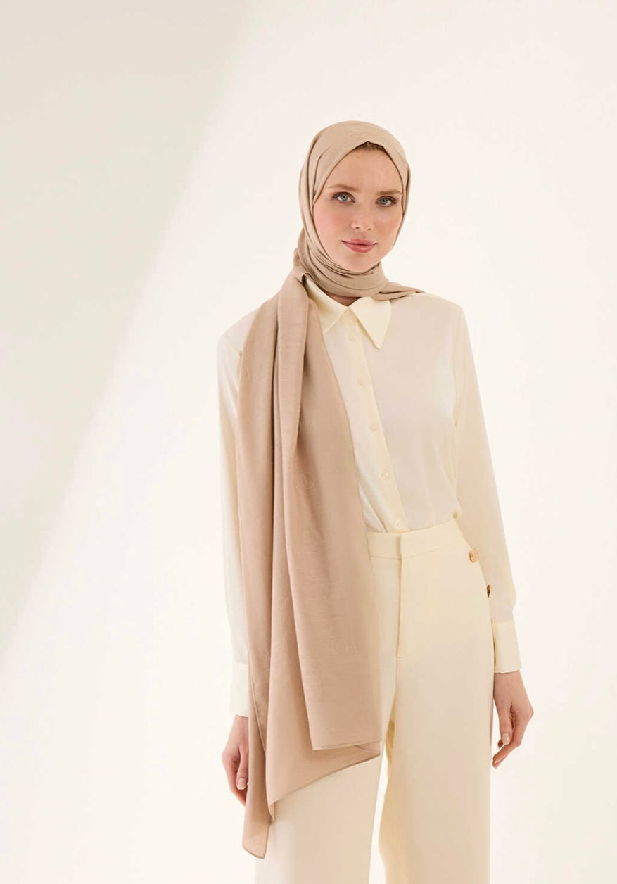 Zincir Desen Pamuk İpek Şal