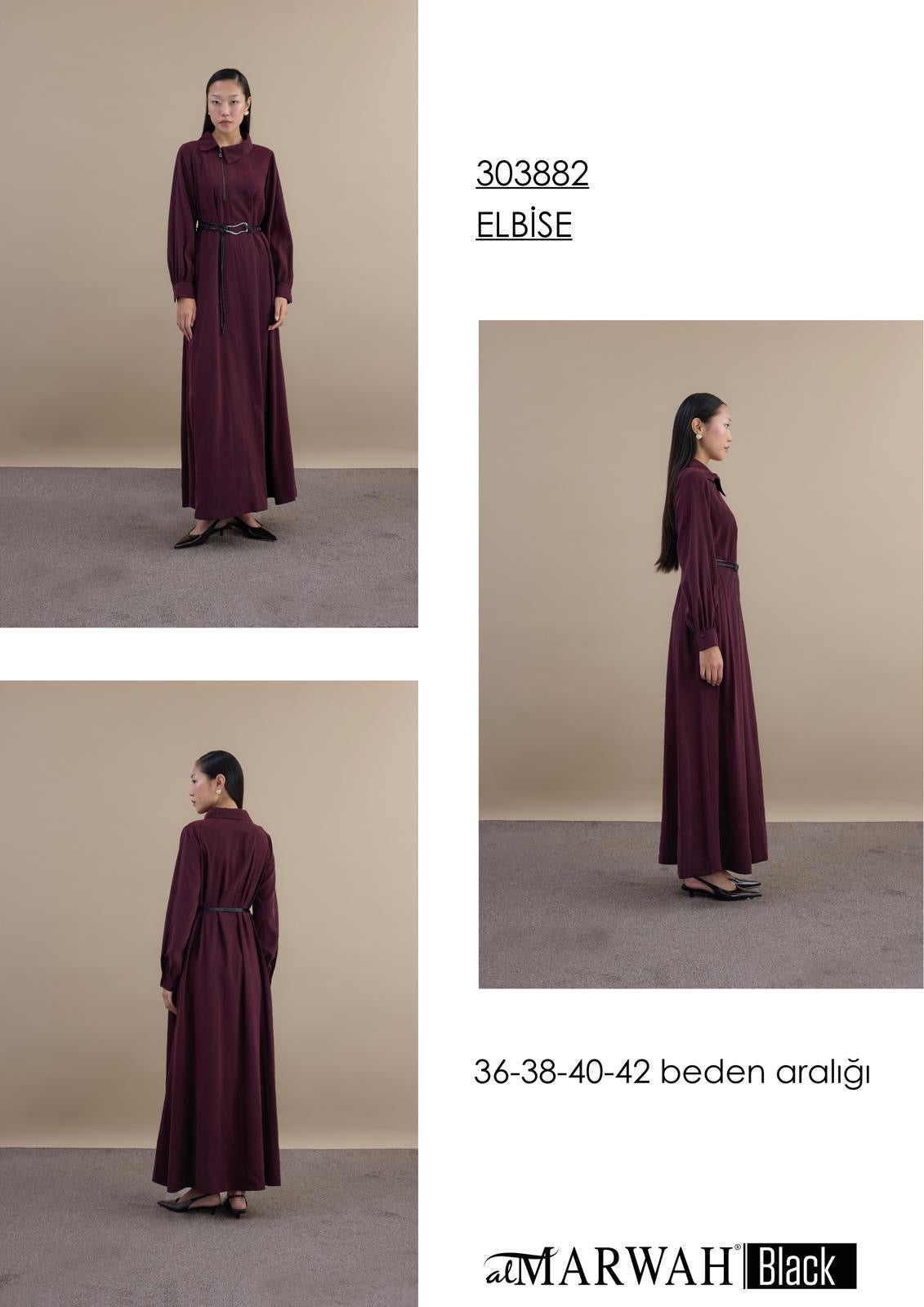Maxikleid mit Reißverschluss