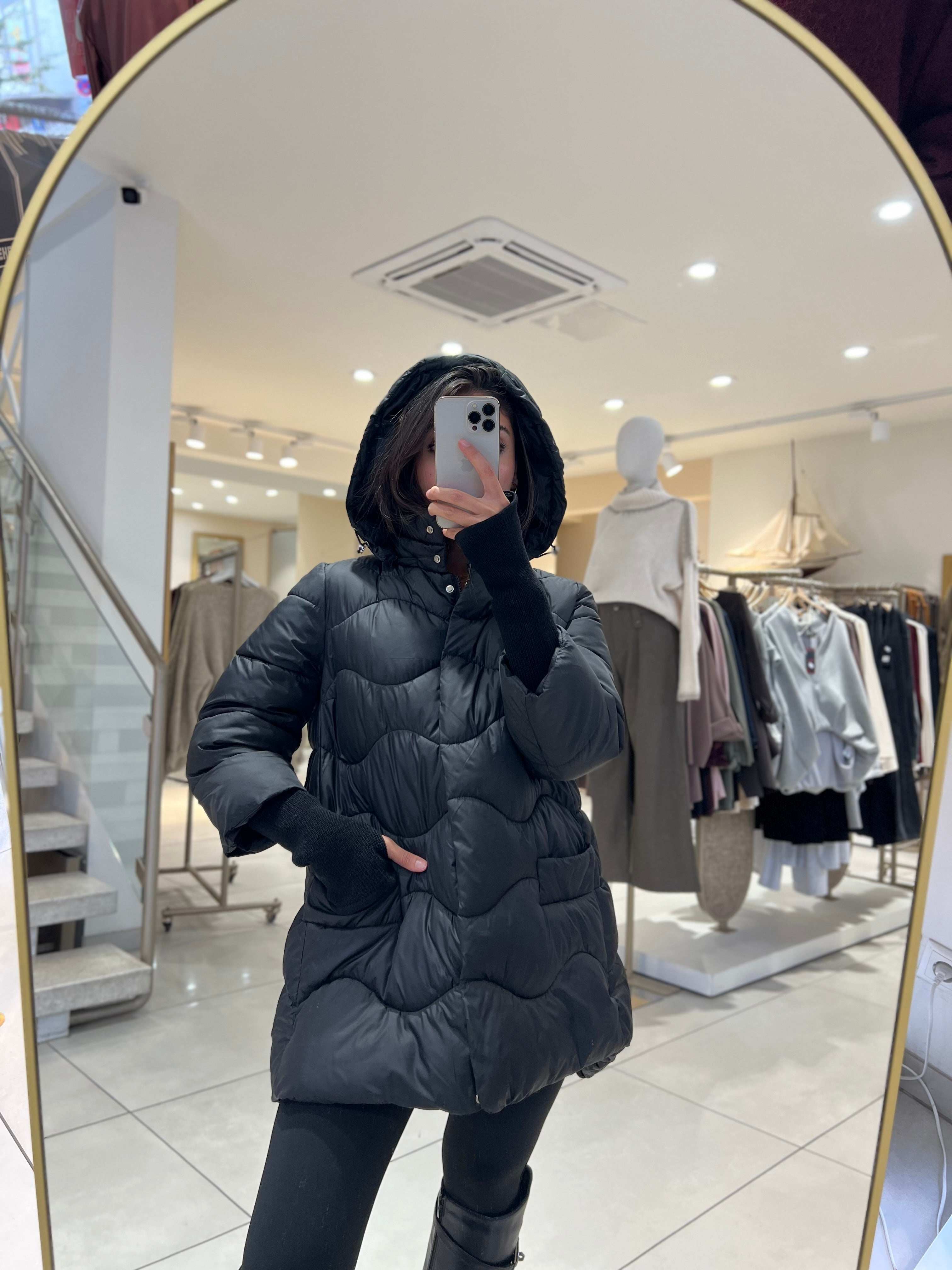 Steppjacke mit Strick