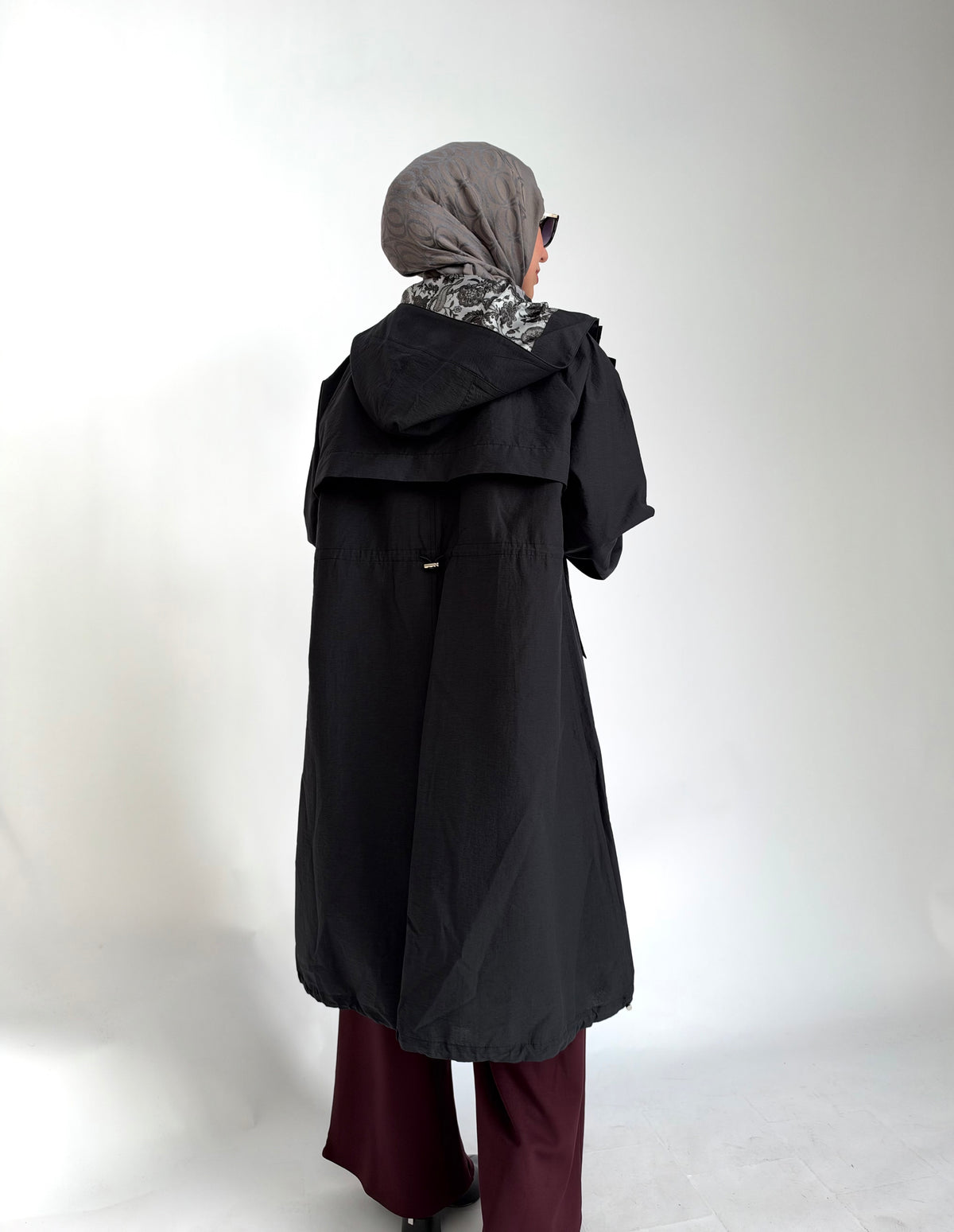 Trenchcoat mit Raffdetails