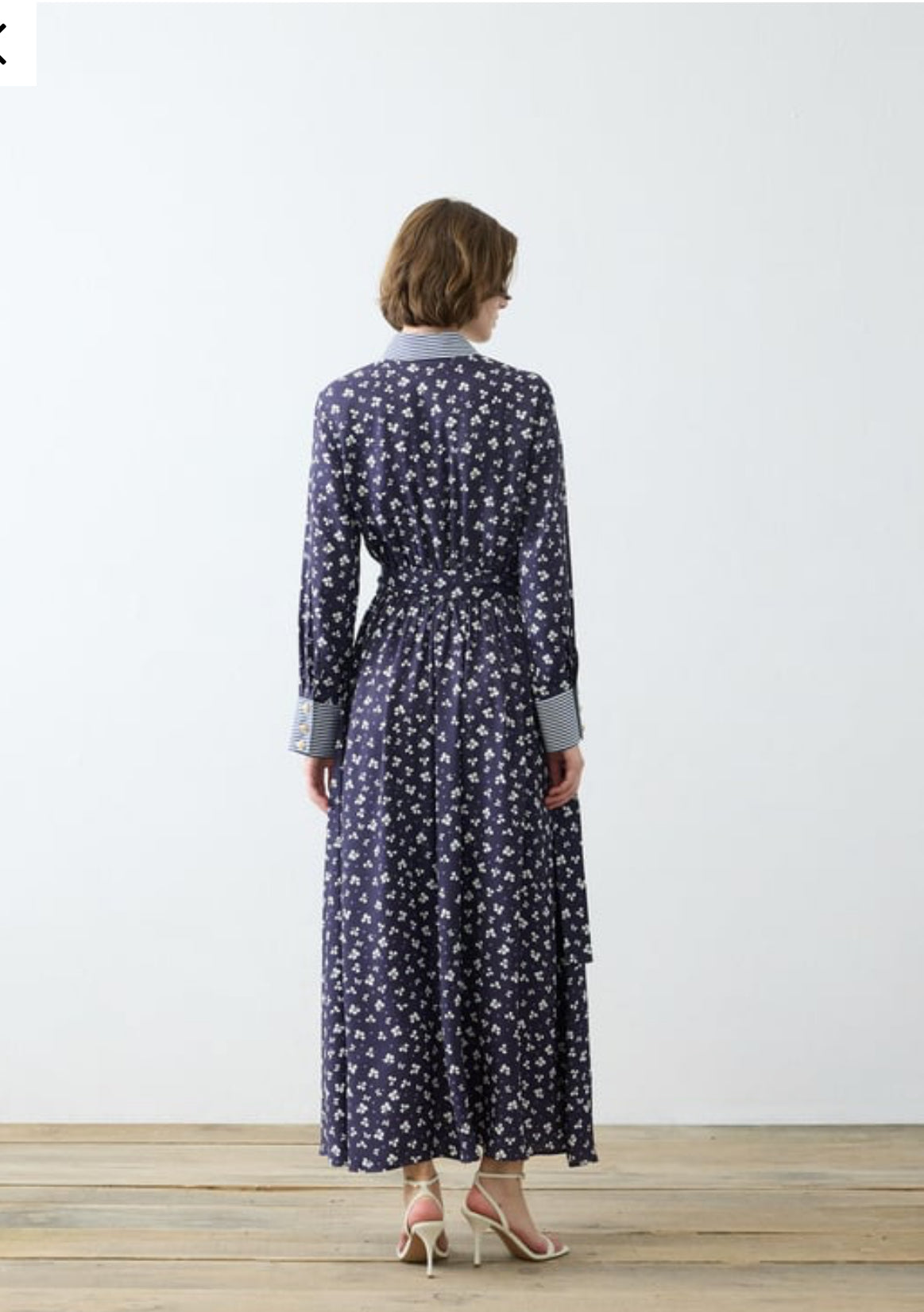 Milan Rayon Viskose Kleid Marineblau