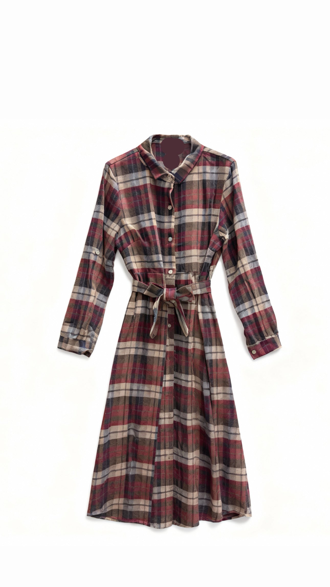 Midi Kleid mit Karomuster