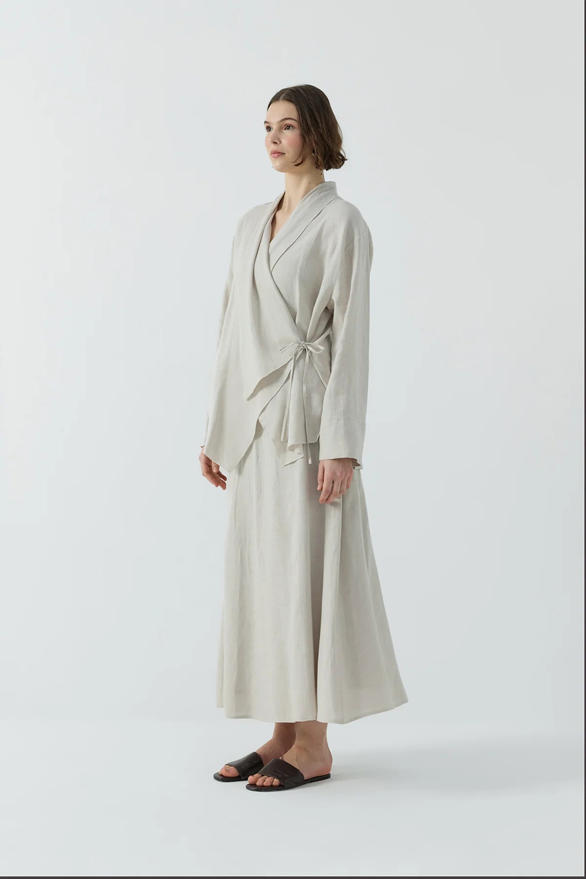 Zweiteiler Kimono aus Leinen