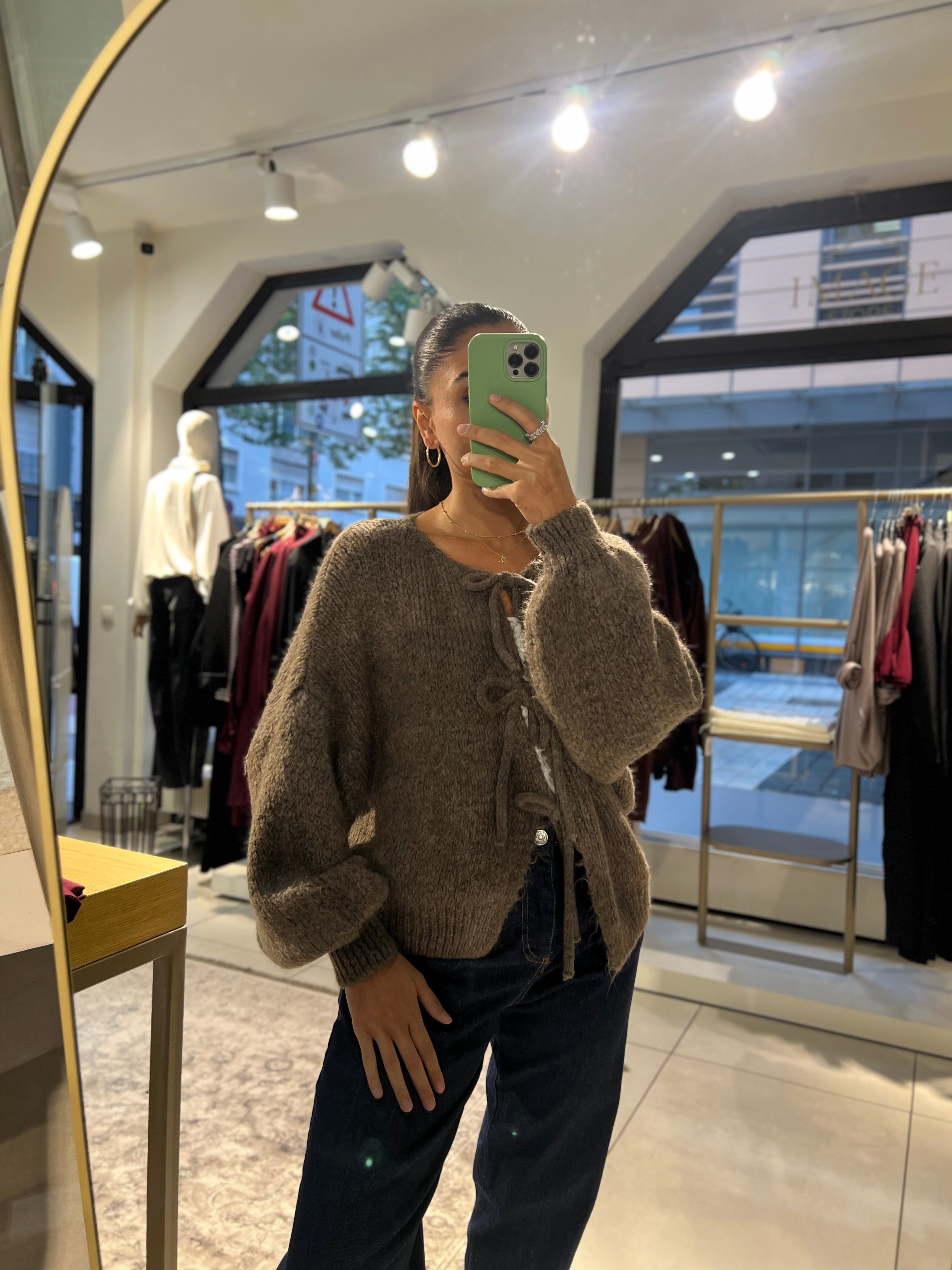 Cardigan mit Schleife