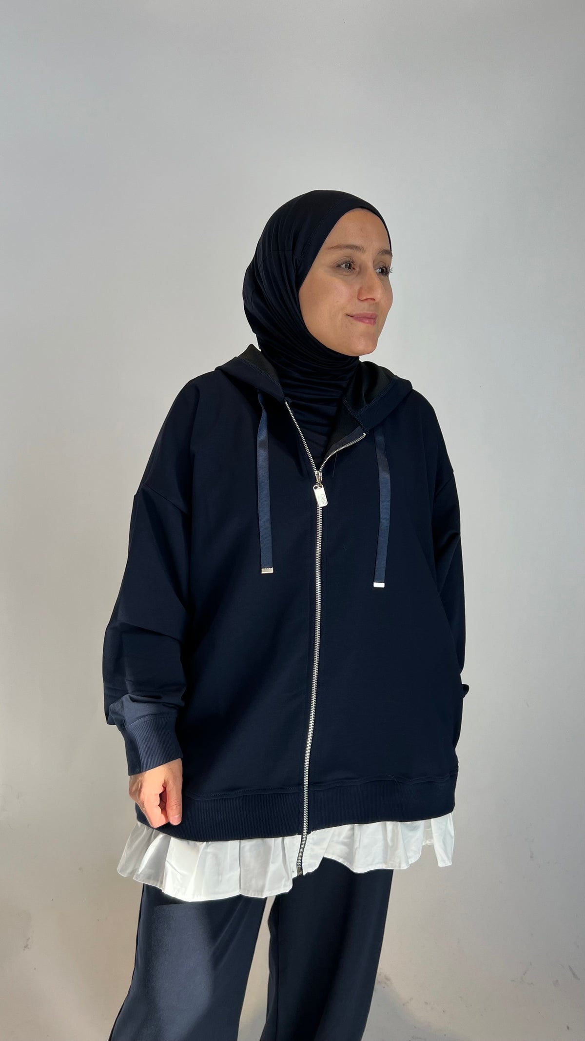 Jacke mit Rüschensaum