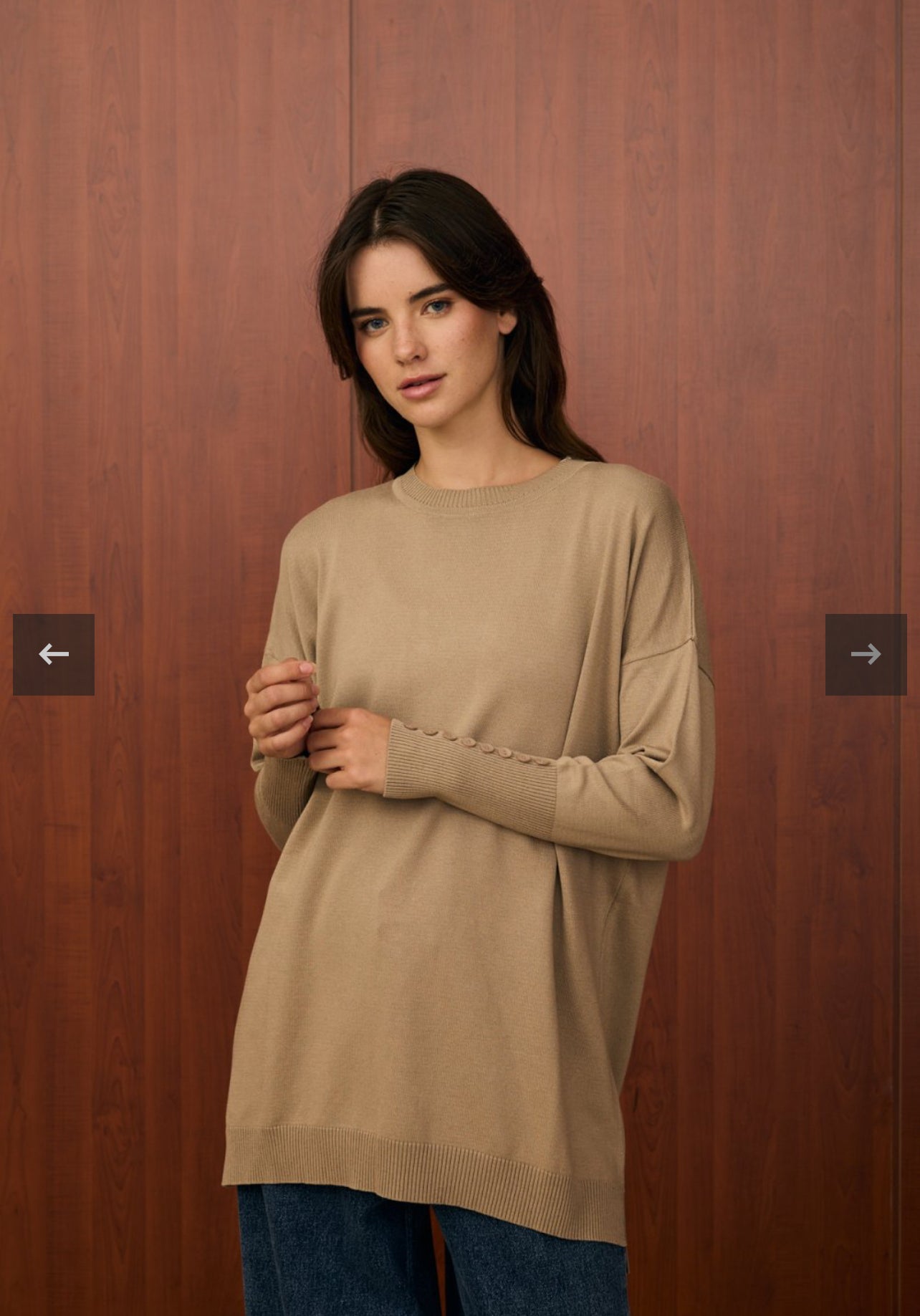 Basic Stricktunika mit Knöpfen