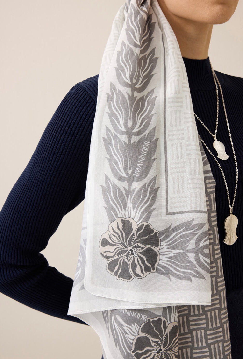 Imannoor Four Seasons Cotton Floş Schal