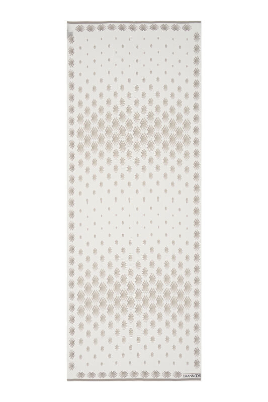 Drops Silk Shawl White