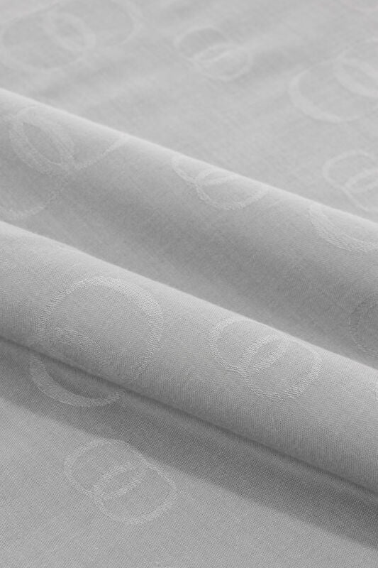 Zincir Kare Silvermoon Pamuk İpek Şal 70x210