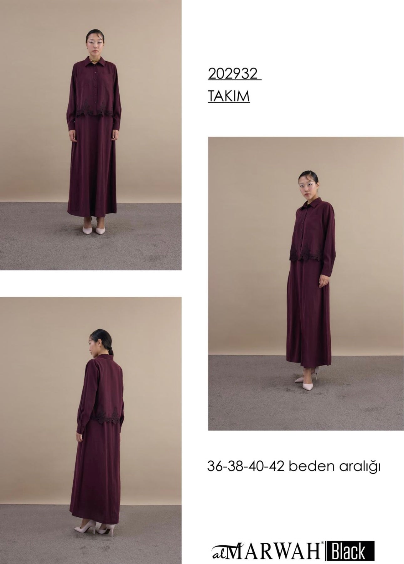 2-Teiler mit Kleid Spitzendetail