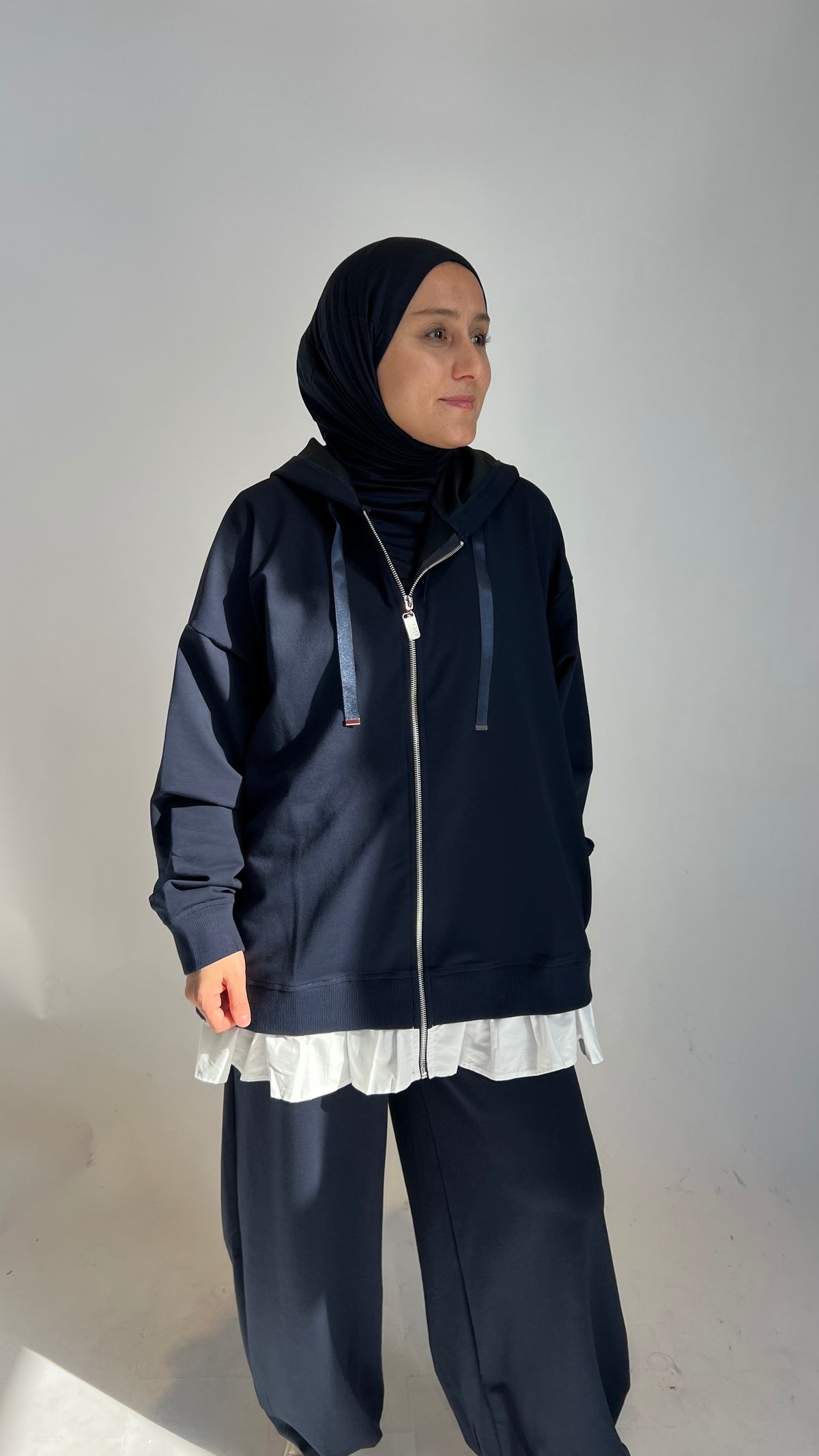 Jacke mit Rüschensaum