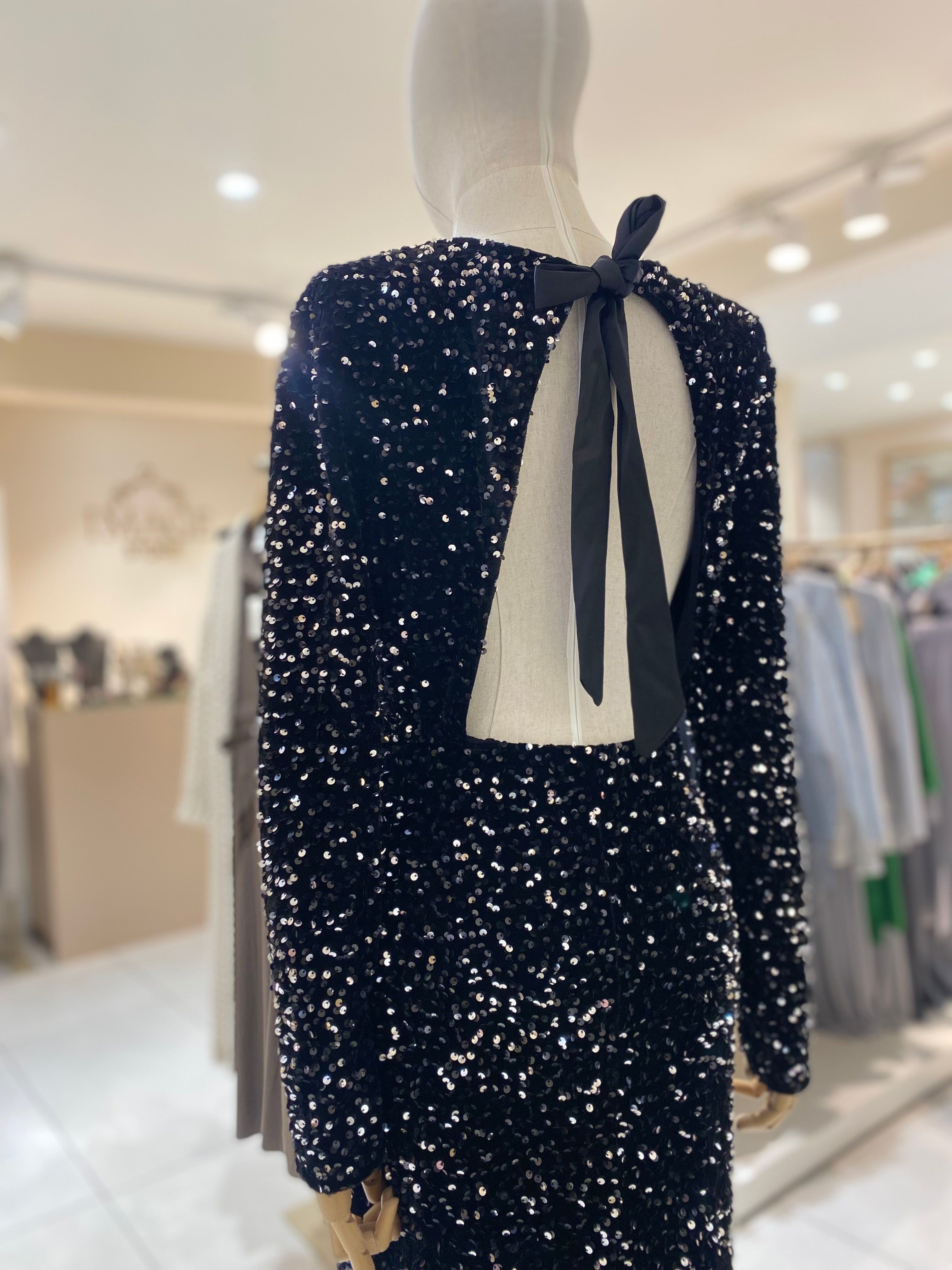 Paillettenkleid Rückenfrei