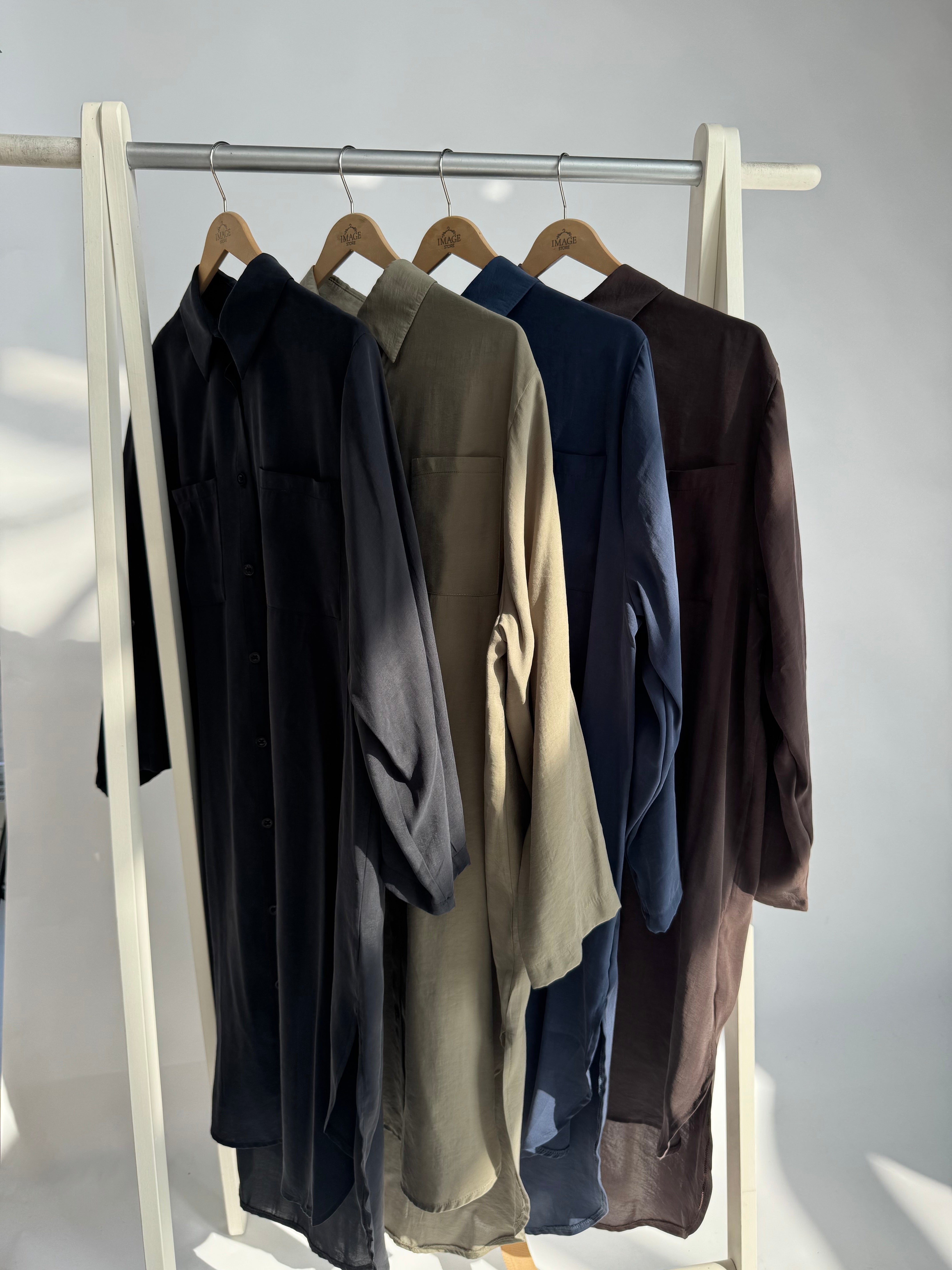 Tunika mit Taschen lang