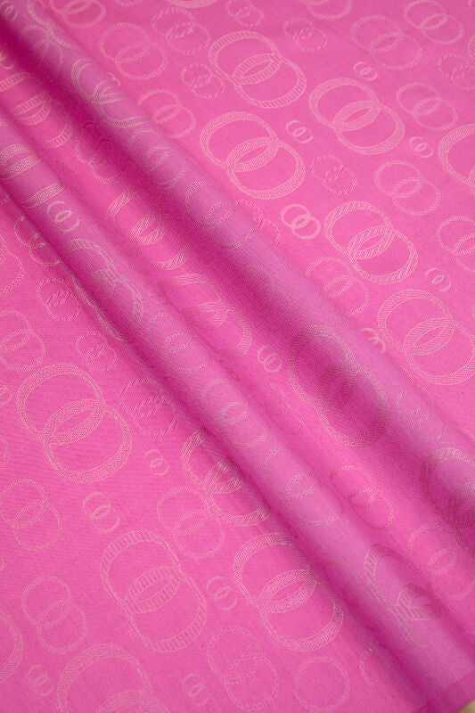 Noor Silk Jacquard Shawl Pink