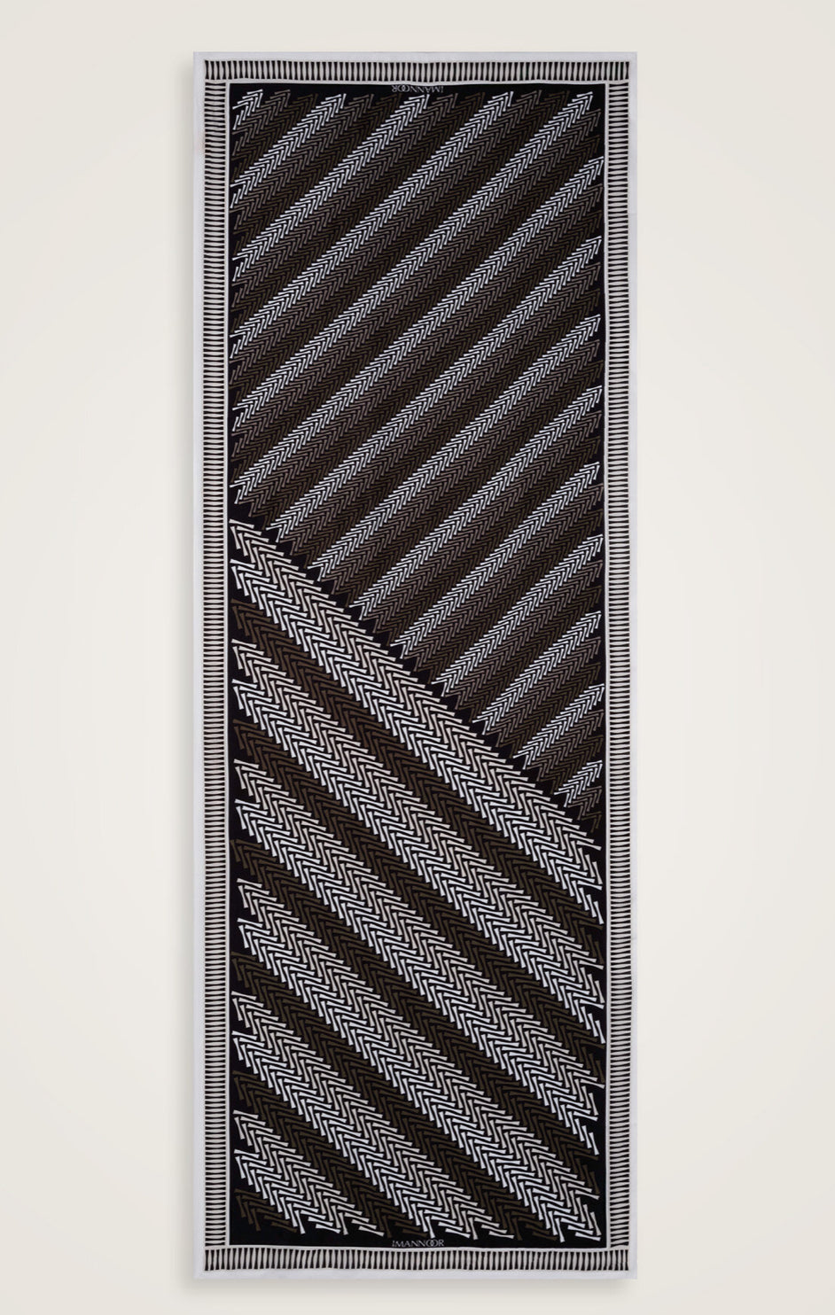 Imannoor Balık Sırtı Floş Viskose Schal