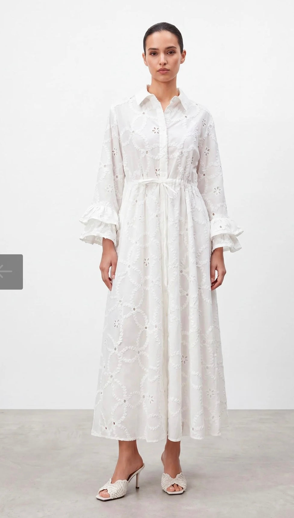 Kleid mit Volantärmel