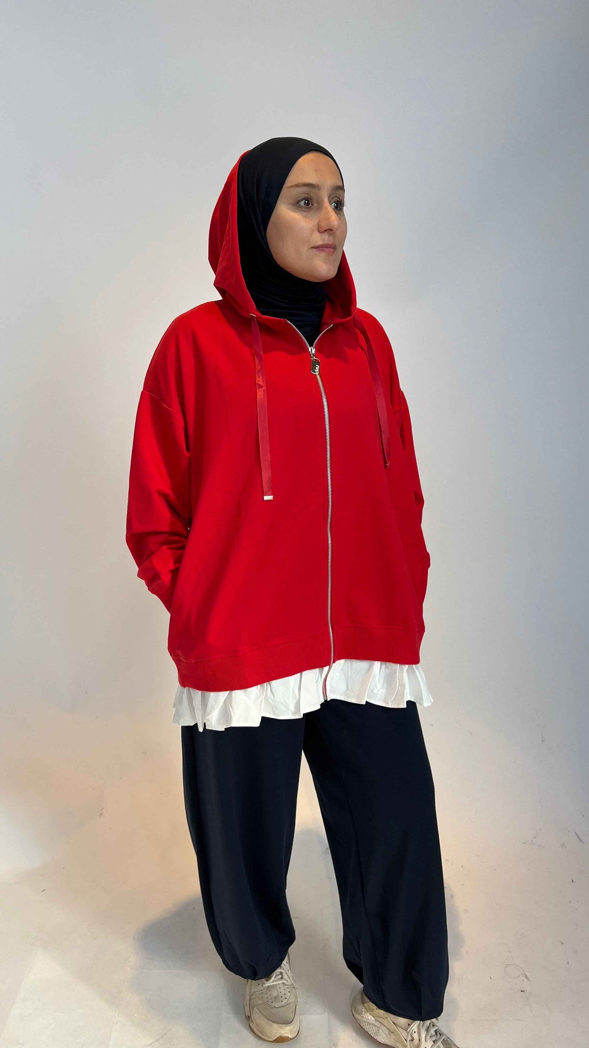 Jacke mit Rüschensaum