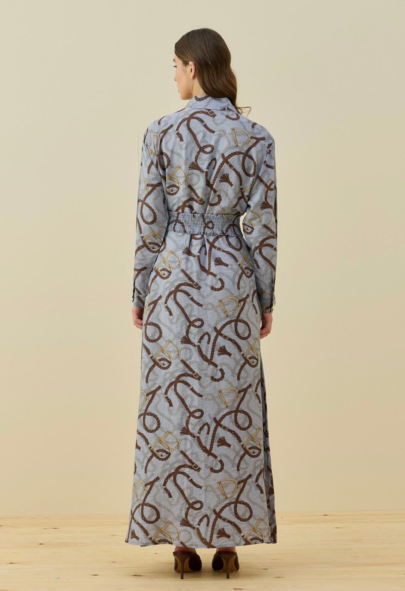 Rennes Kleid gemustert Indigo