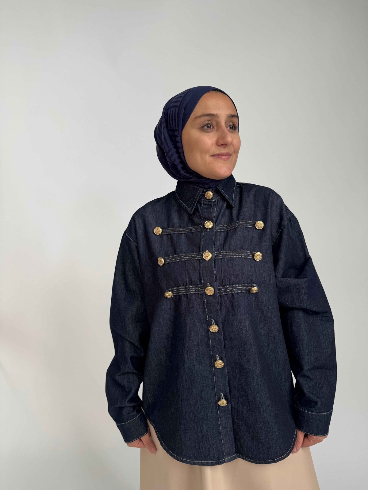 Tensel Bluse Royal