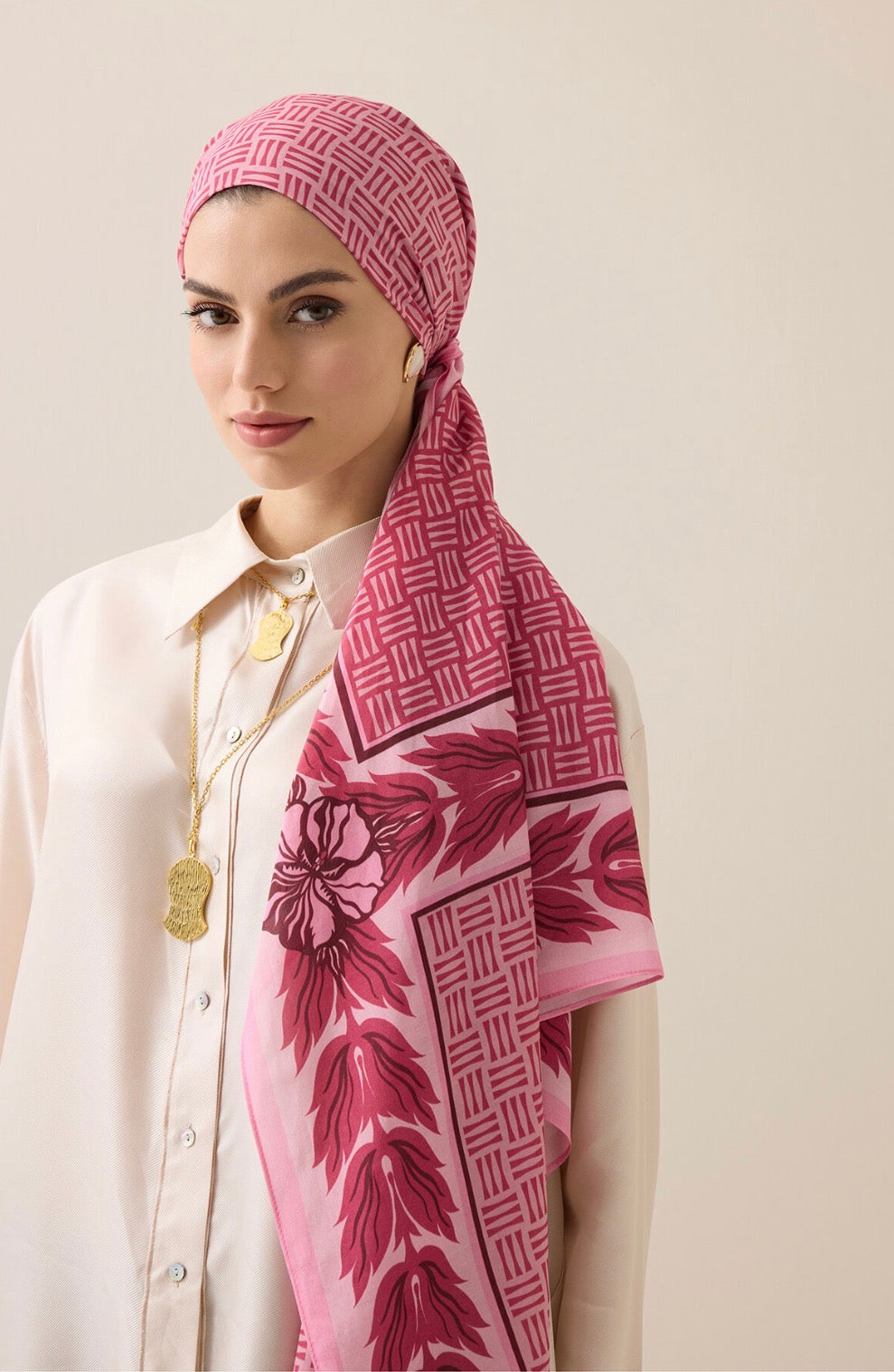 Imannoor Four Seasons Cotton Floş Schal
