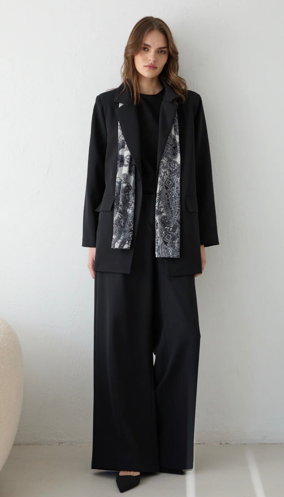 Blazer-Set mit Schal