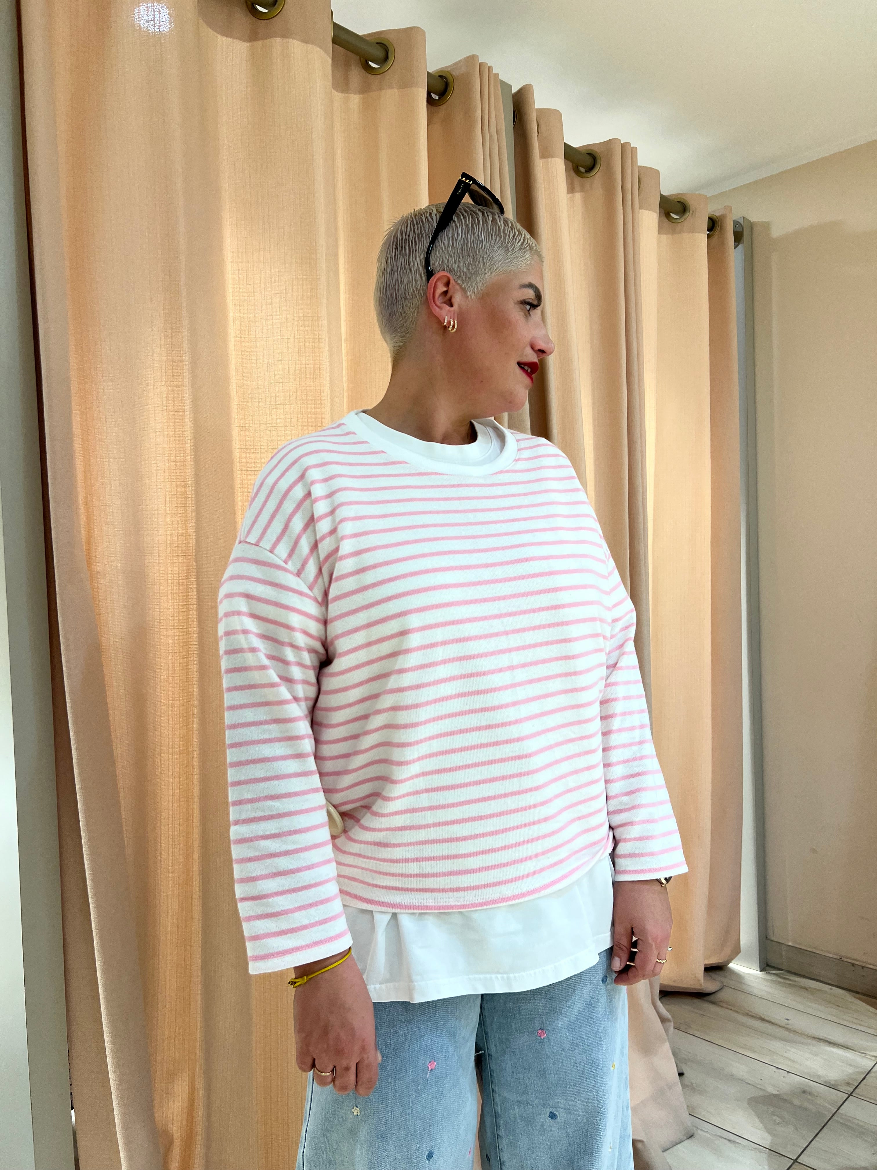 Sweatshirt gestreift