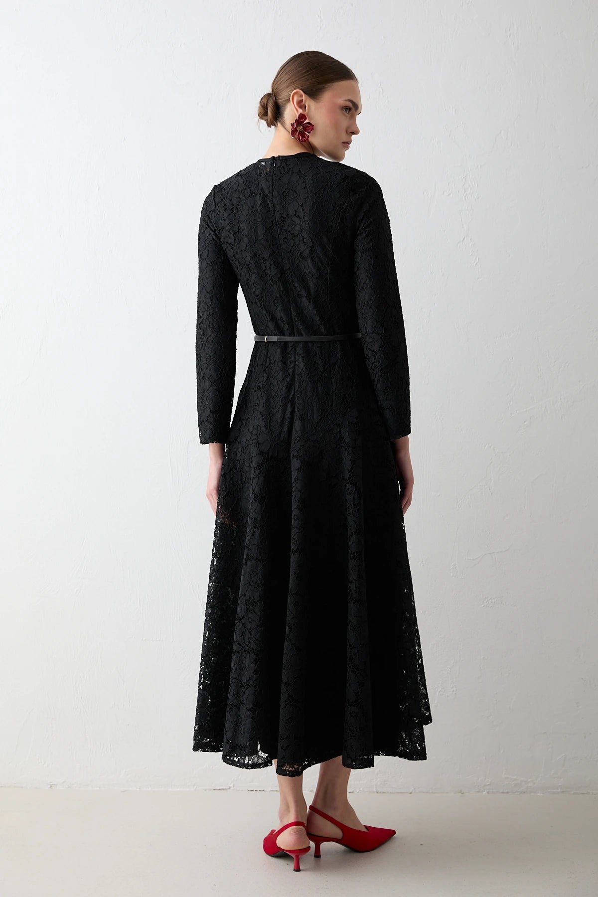 Spitzenkleid in Schwarz