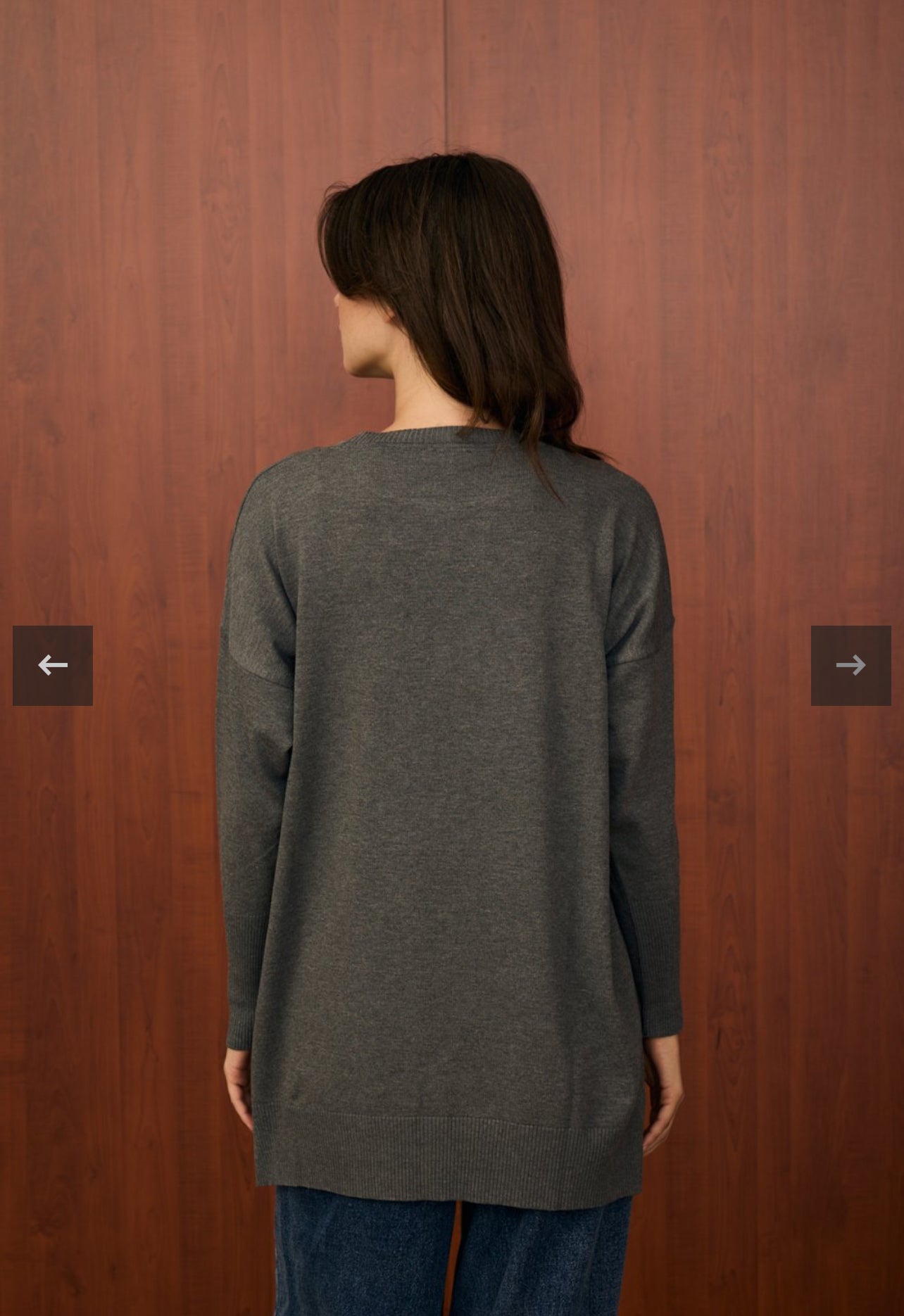 Basic Stricktunika mit Knöpfen