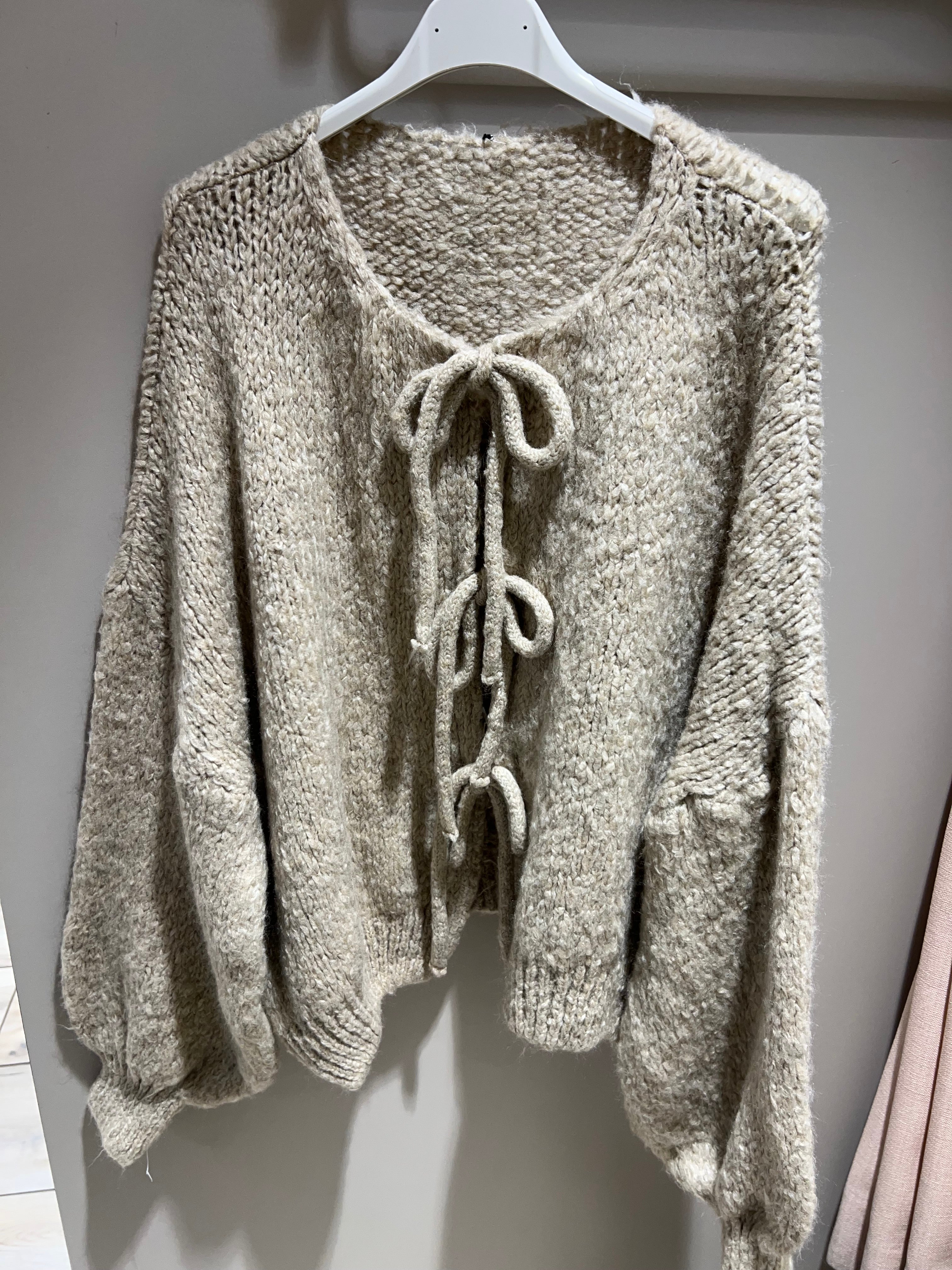 Cardigan mit Schleife
