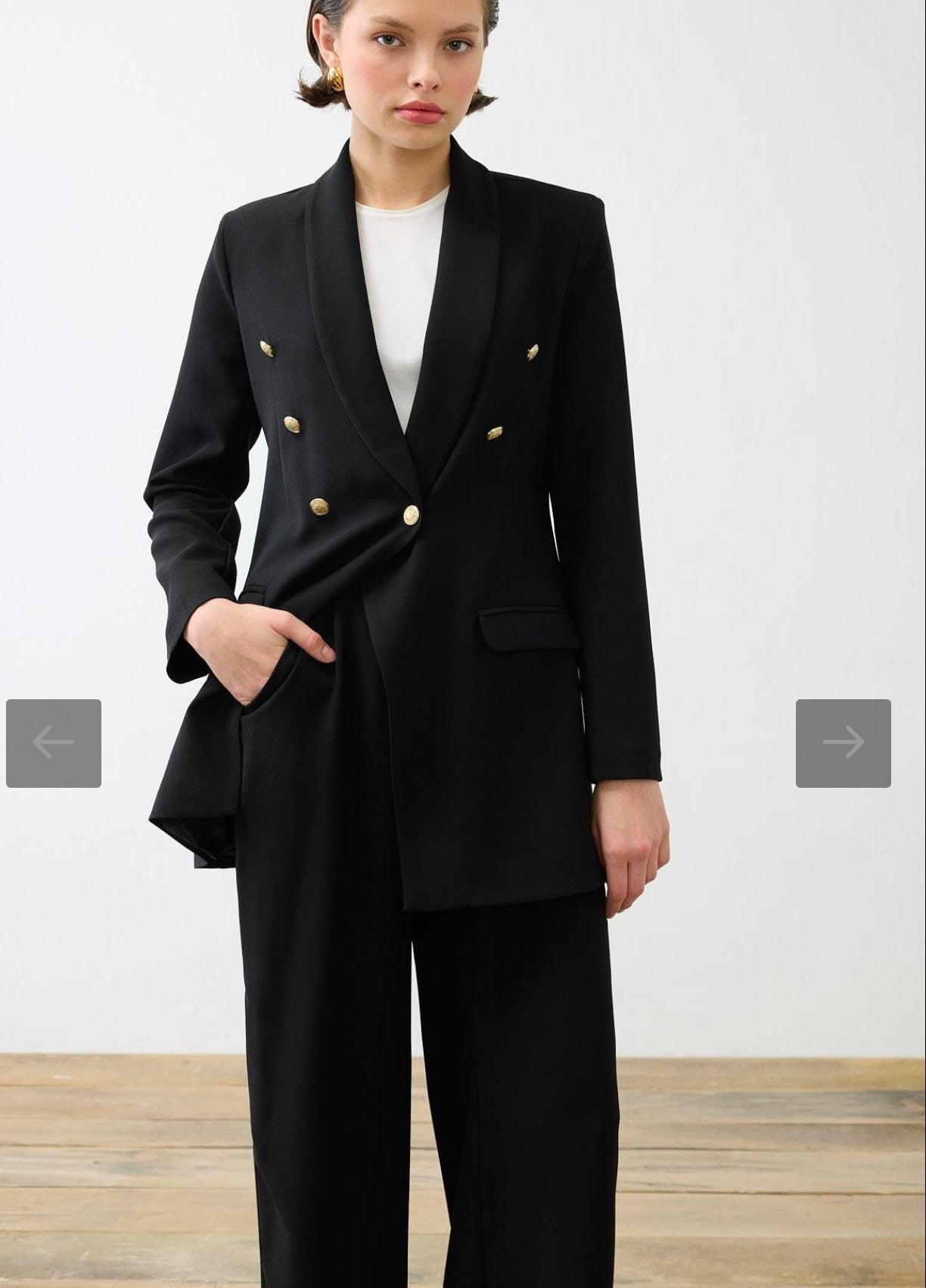 Rina krep Hosen Zweiteiler