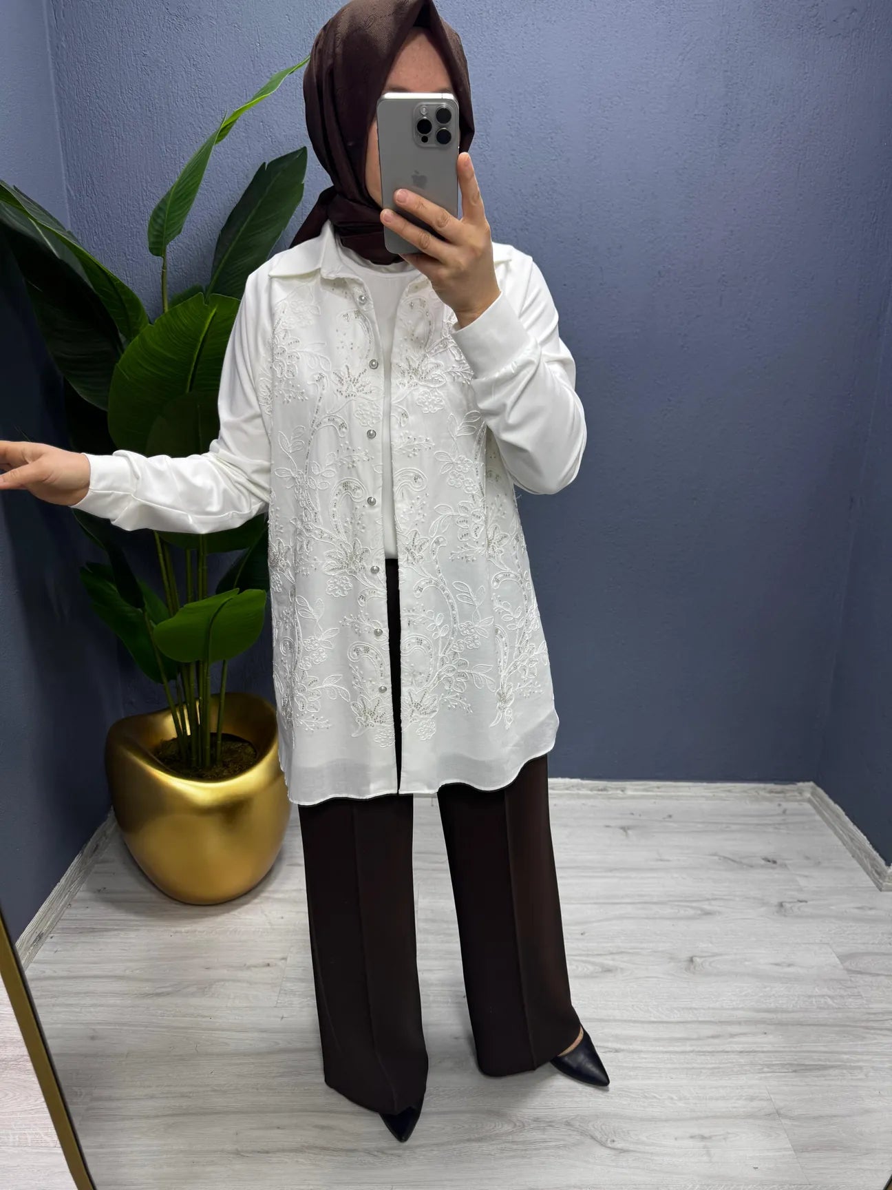 Fuat Gürsen Tunika mit Spitzendetail