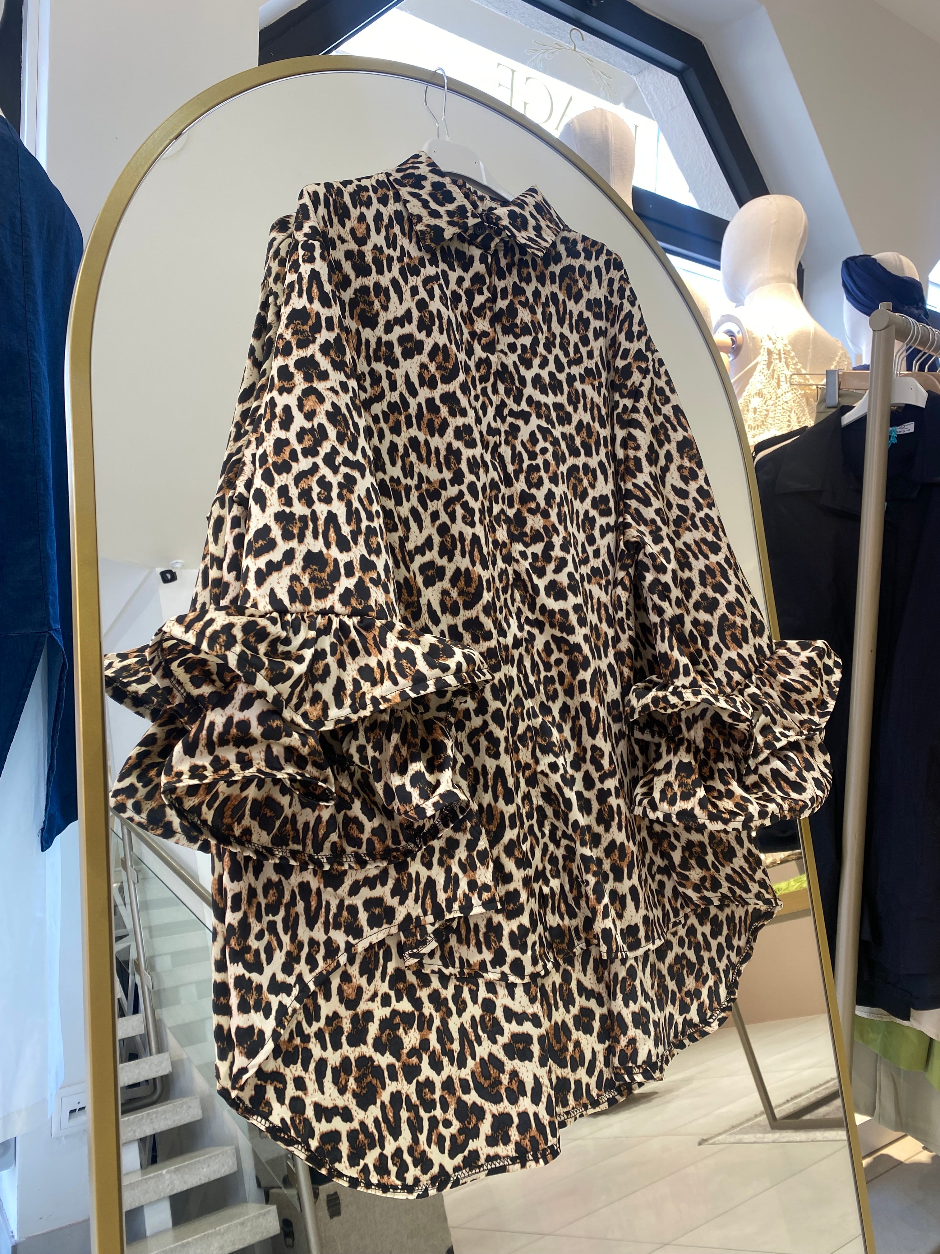 Bluse mit Volantärmeln