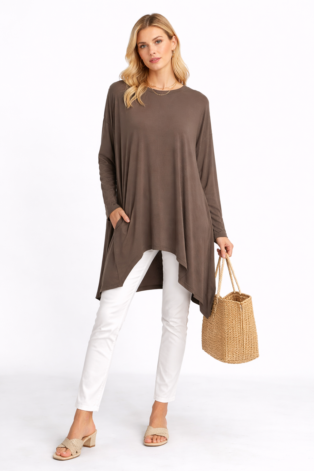 Almarwah Asymmetrische Basic Tunika 102254